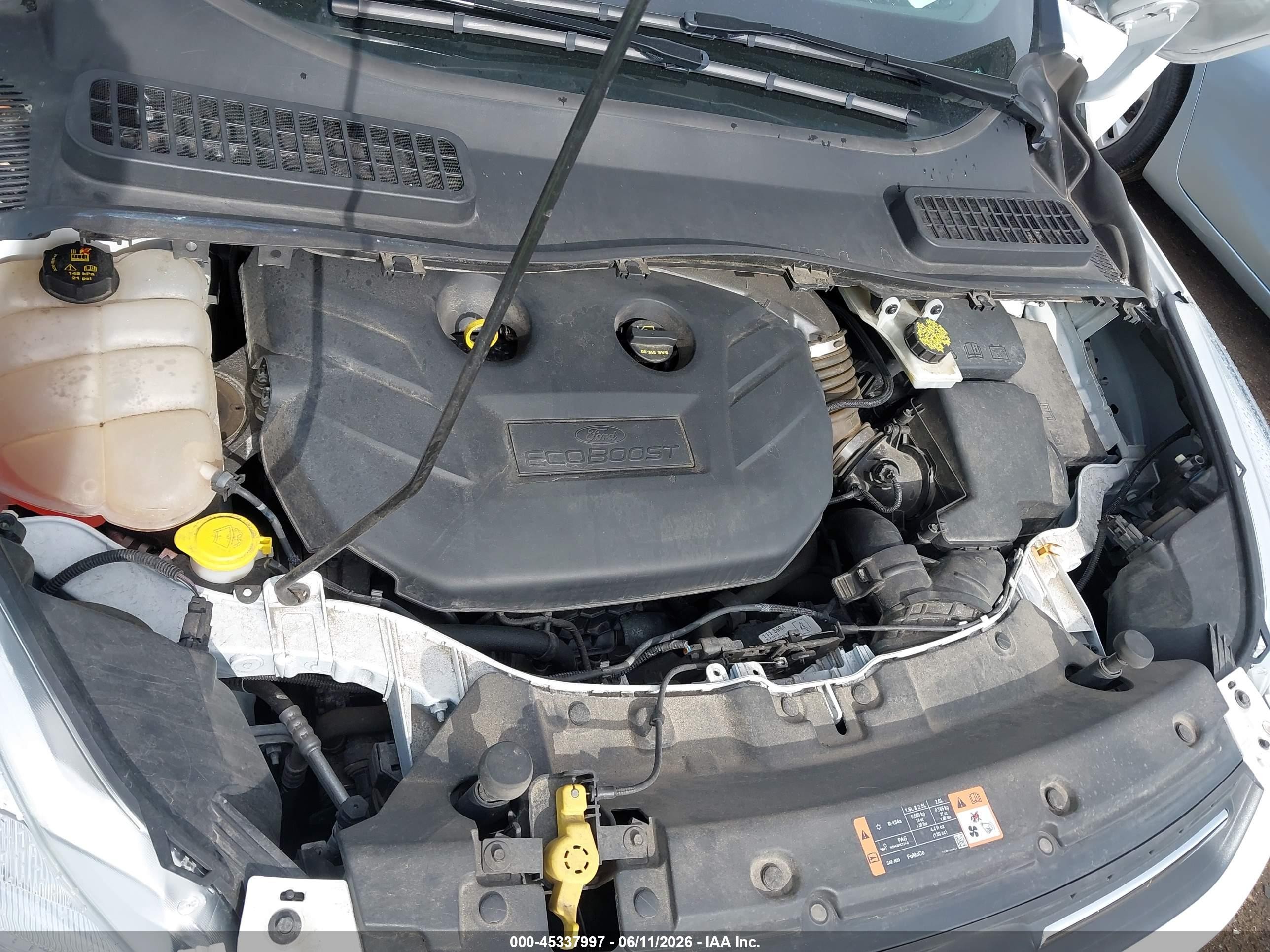 2015 Ford Escape Se White vin: 1FMCU0G99FUC34754