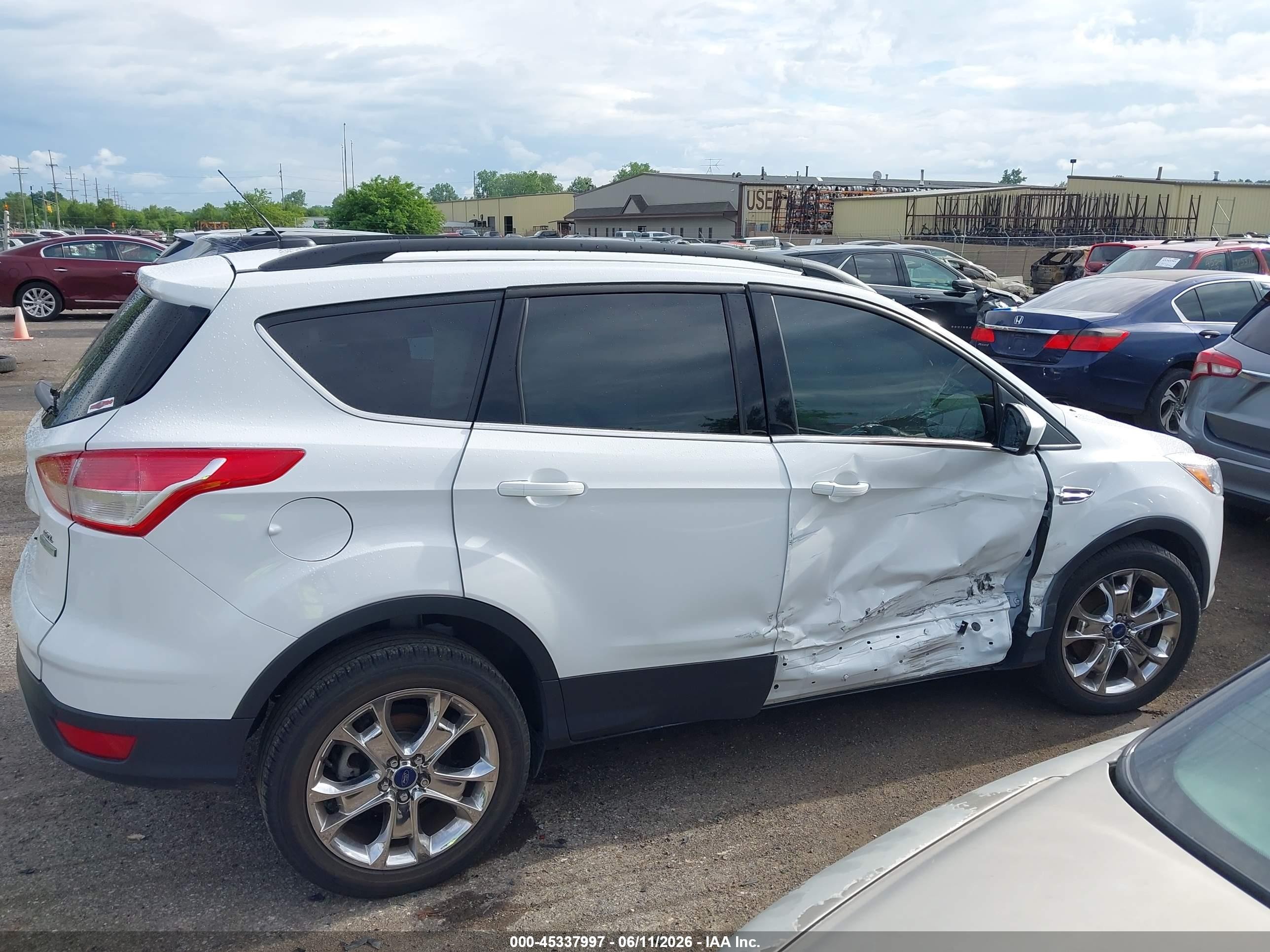 2015 Ford Escape Se White vin: 1FMCU0G99FUC34754