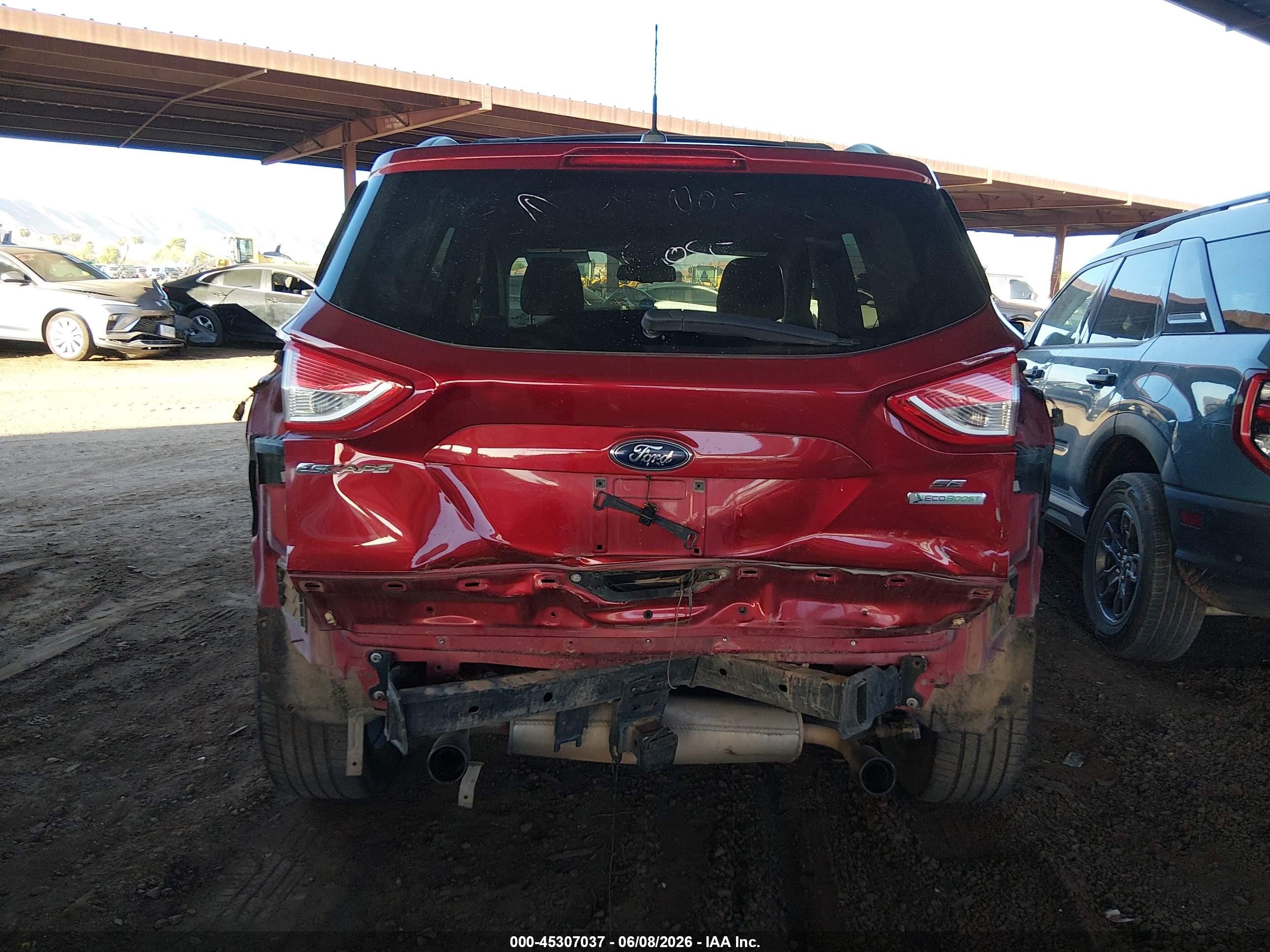 2013 Ford Escape Se Red vin: 1FMCU0G9XDUB40203