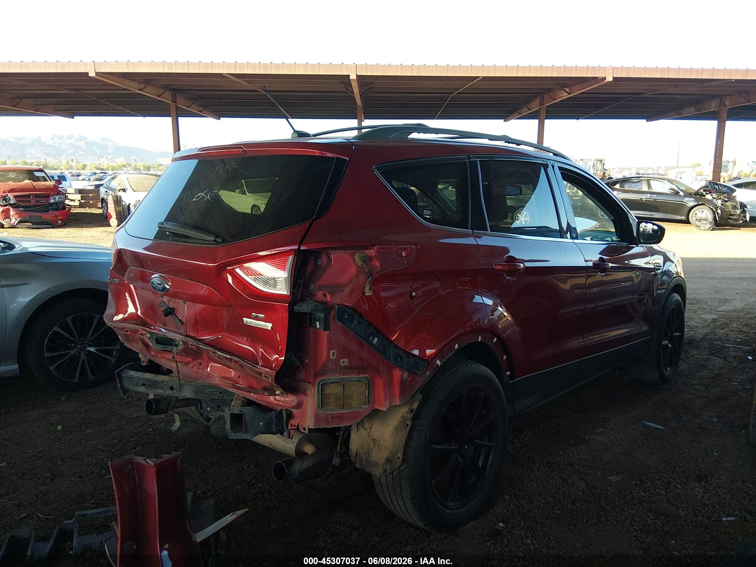 2013 Ford Escape Se Red vin: 1FMCU0G9XDUB40203