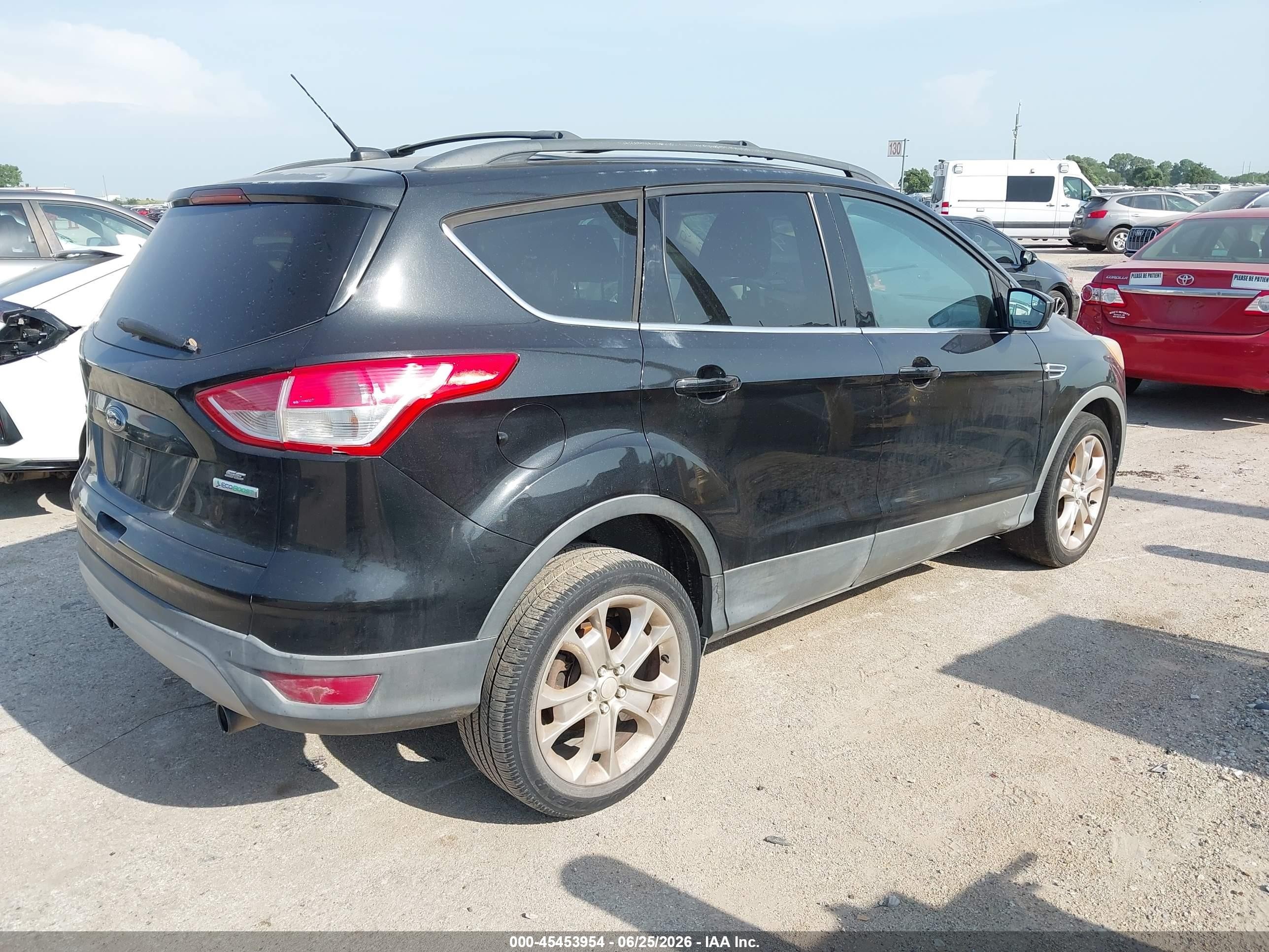 2013 Ford Escape Se Black vin: 1FMCU0G9XDUC44593