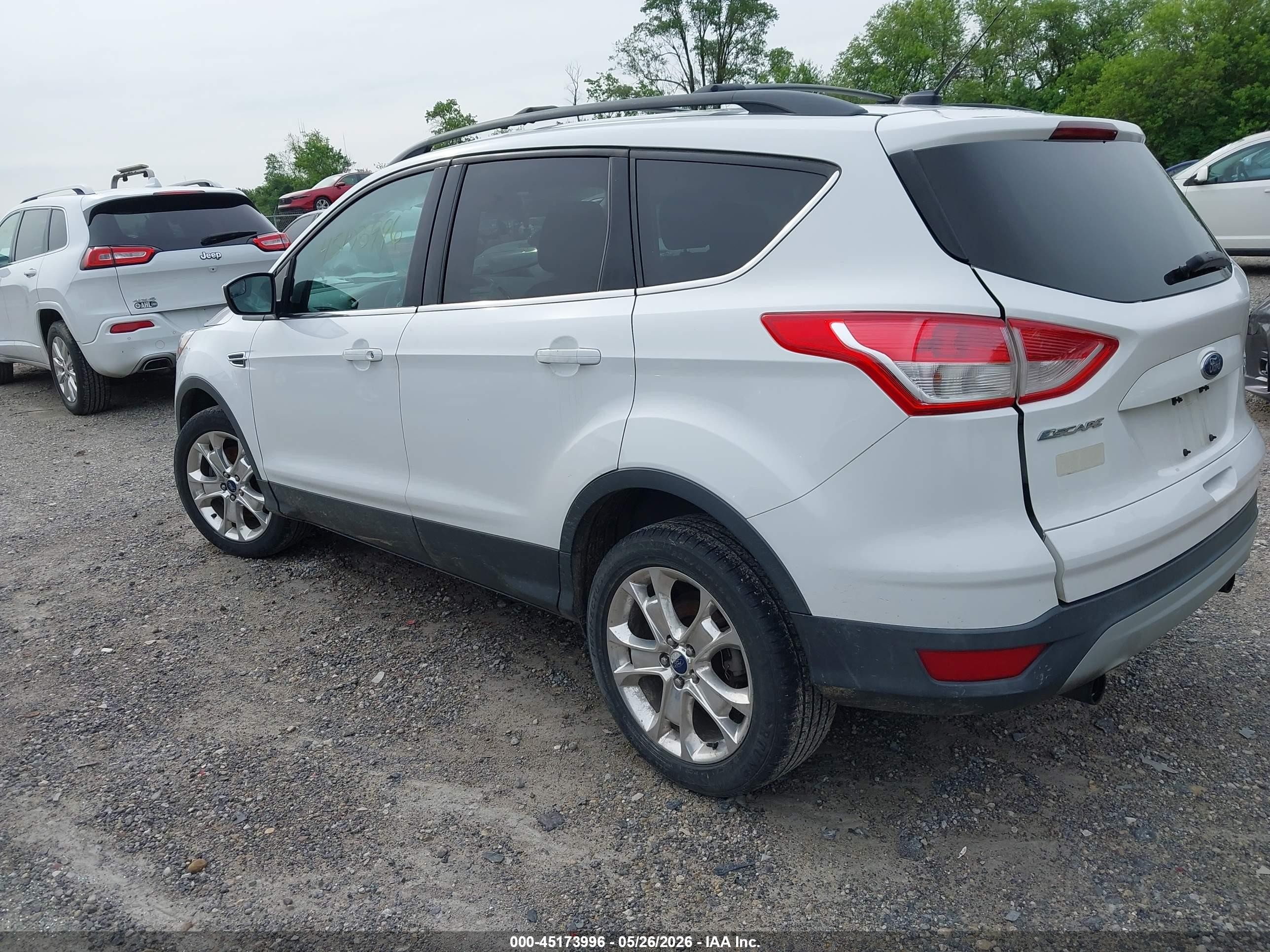 2013 Ford Escape Se White vin: 1FMCU0G9XDUC60602