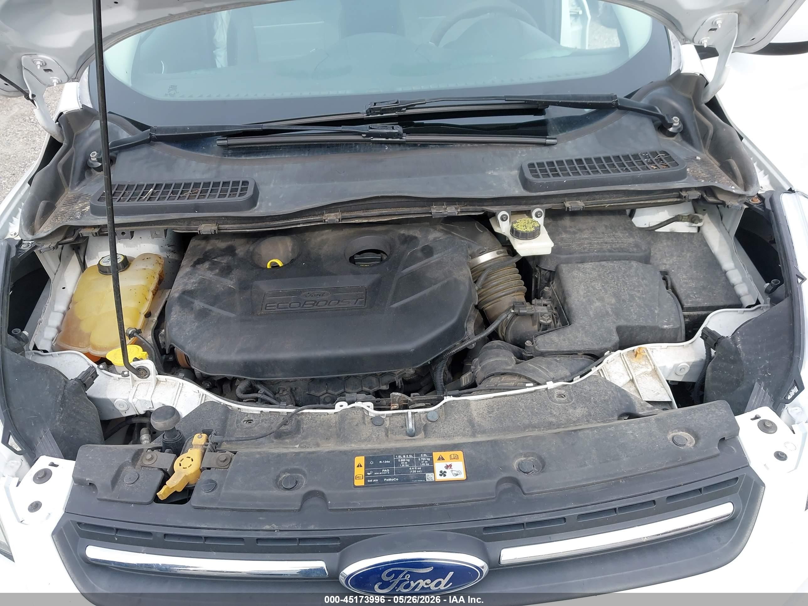 2013 Ford Escape Se White vin: 1FMCU0G9XDUC60602