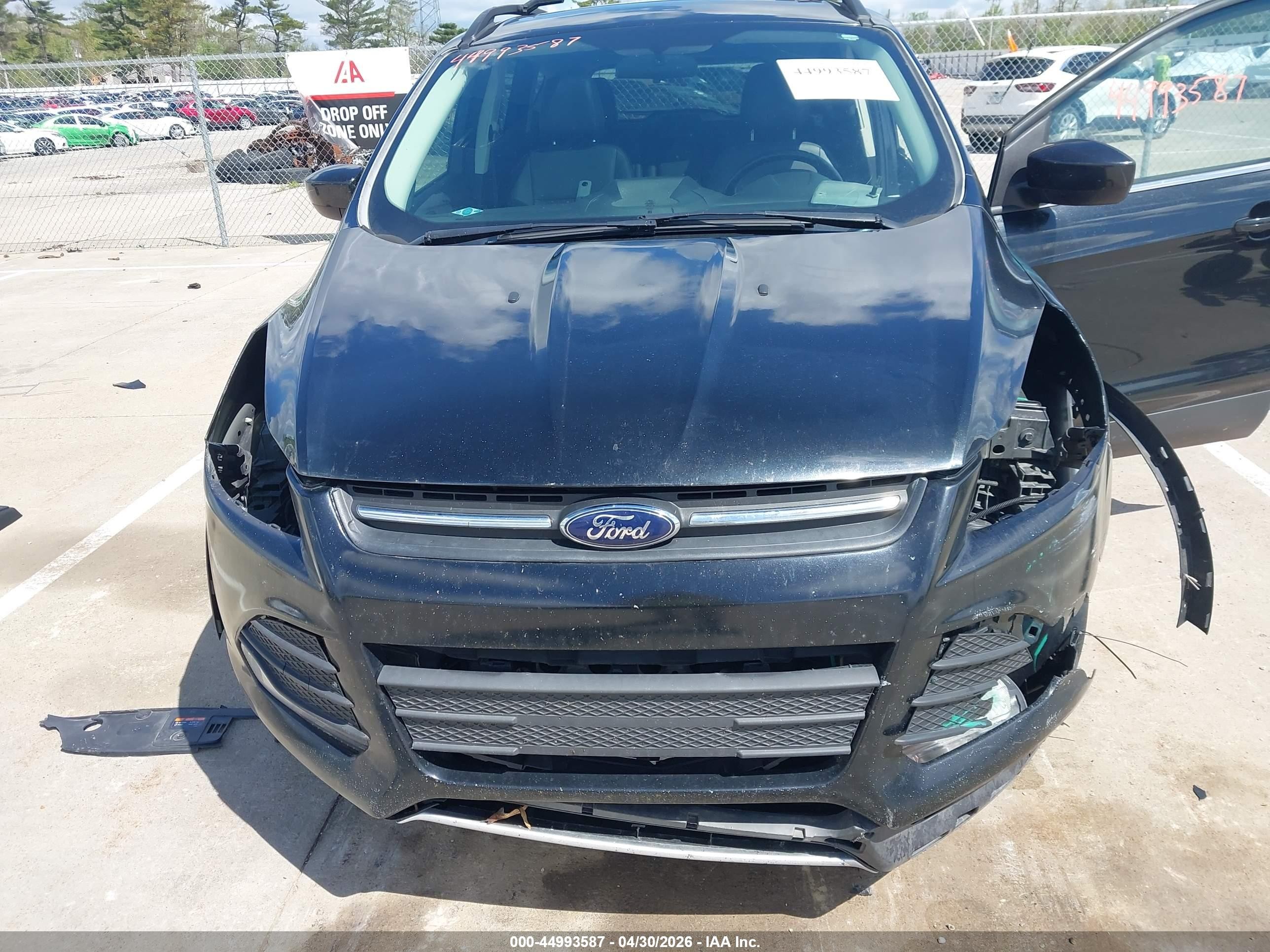 2013 Ford Escape Se Black vin: 1FMCU0G9XDUD05778
