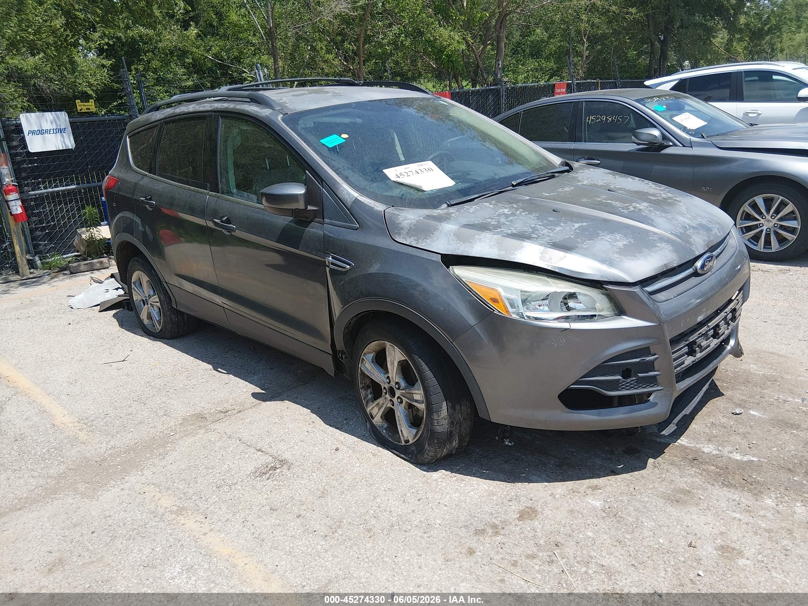 2013 Ford Escape Se Gray vin: 1FMCU0G9XDUD51742