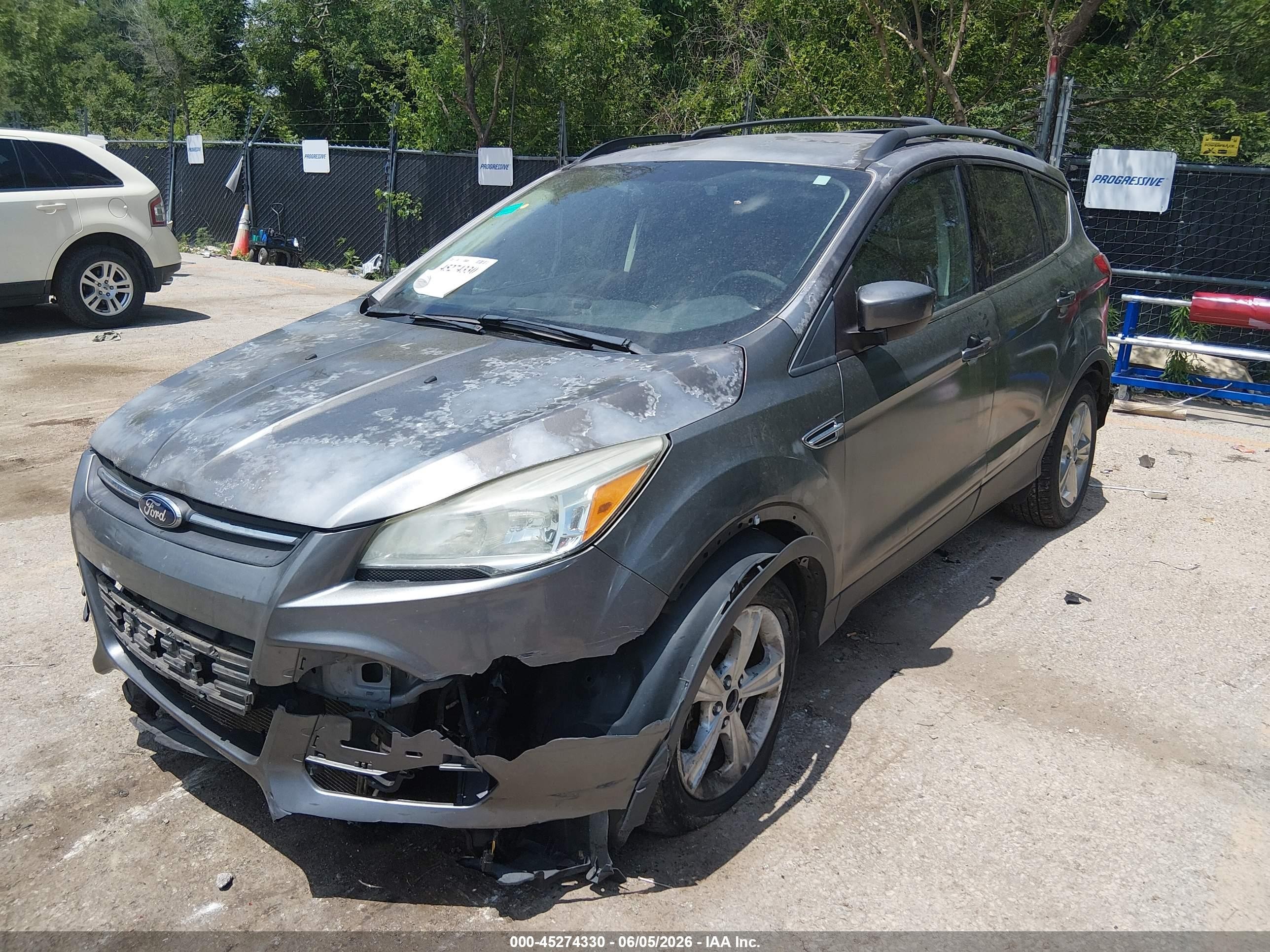 2013 Ford Escape Se Gray vin: 1FMCU0G9XDUD51742