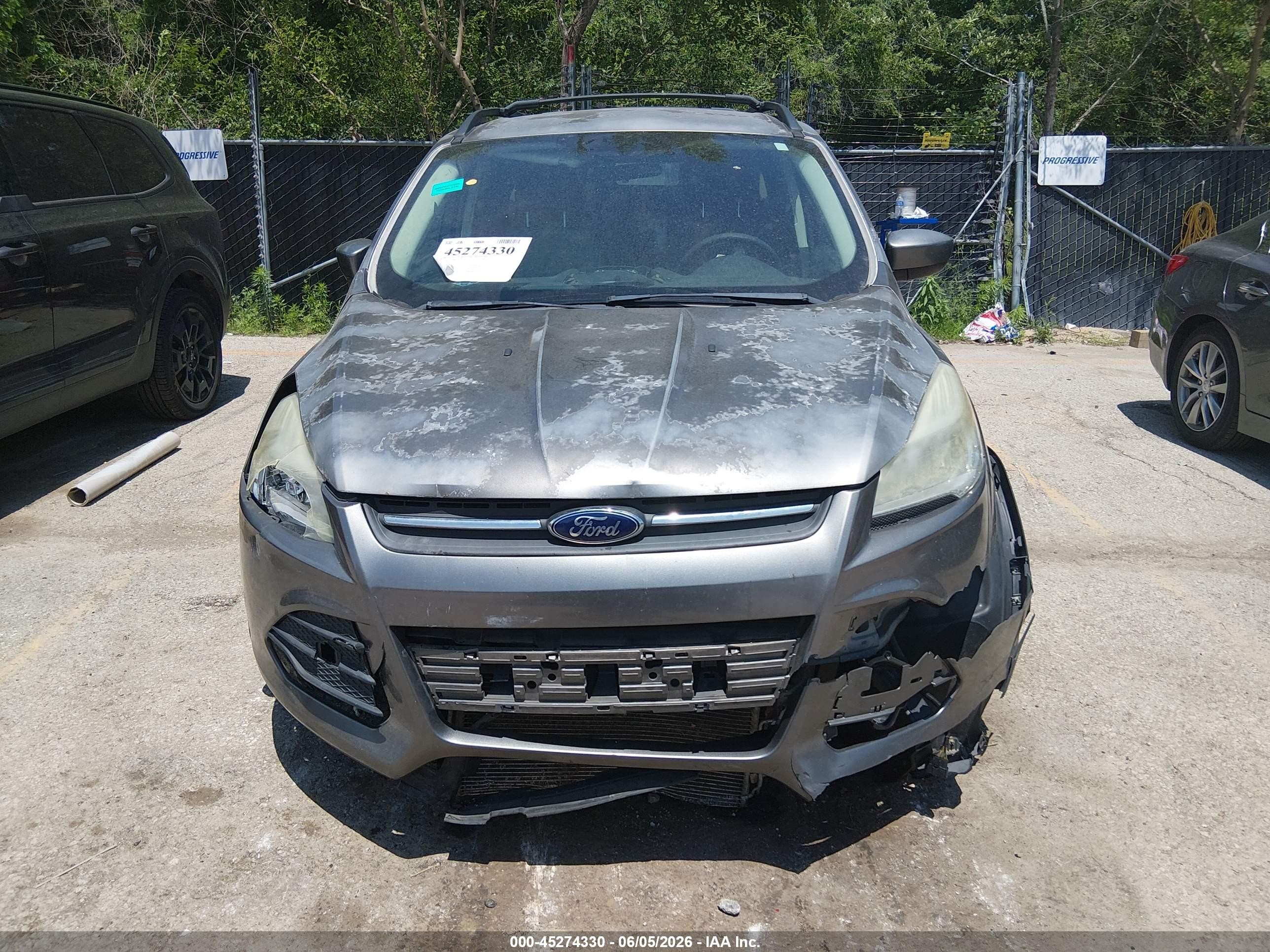 2013 Ford Escape Se Gray vin: 1FMCU0G9XDUD51742
