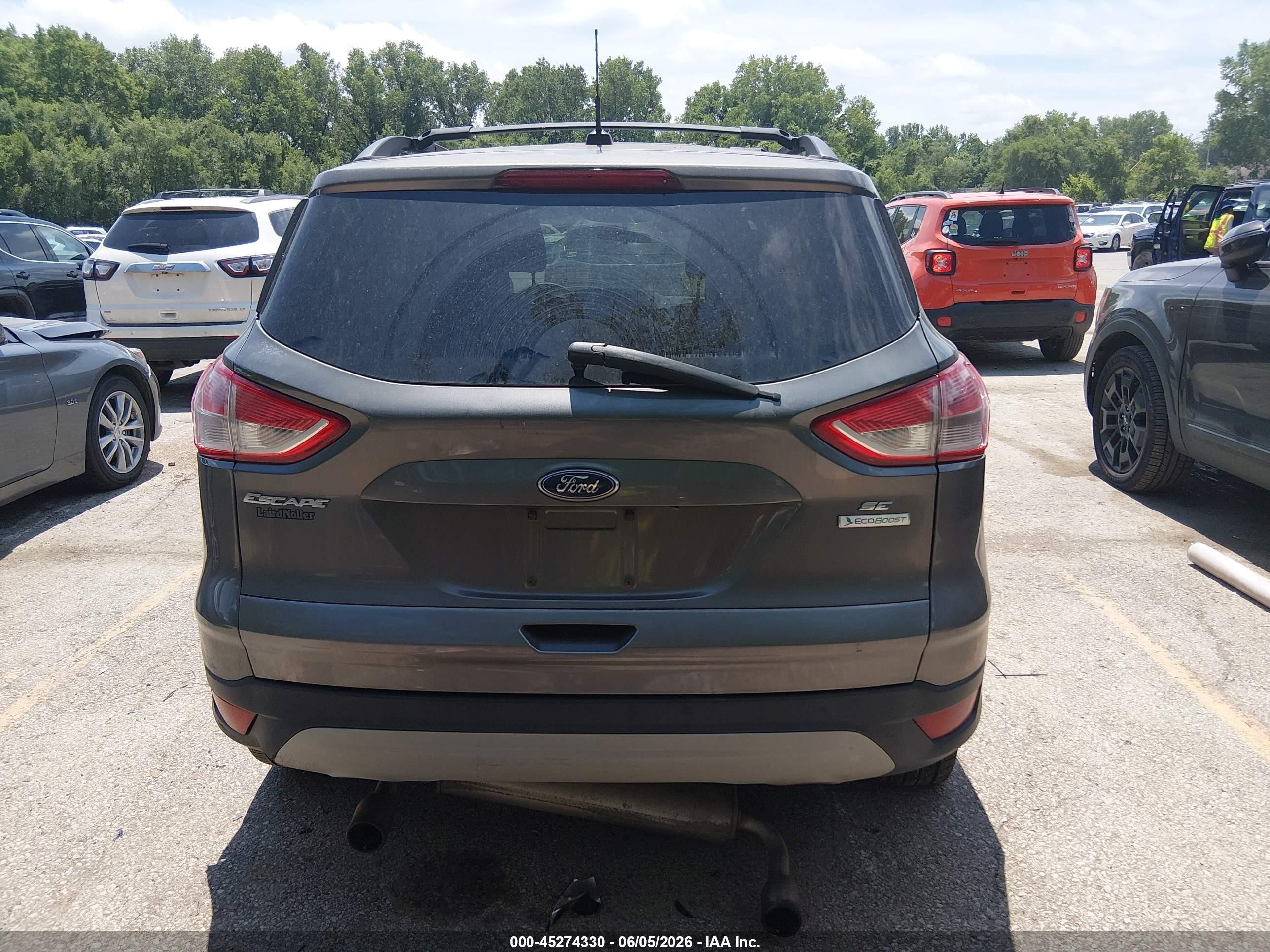 2013 Ford Escape Se Gray vin: 1FMCU0G9XDUD51742