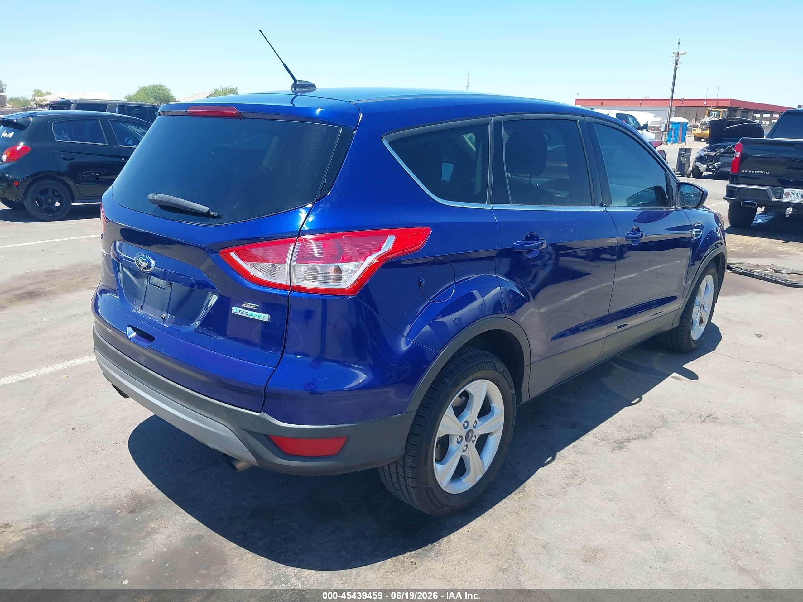 2013 Ford Escape Se Синий vin: 1FMCU0G9XDUD54902