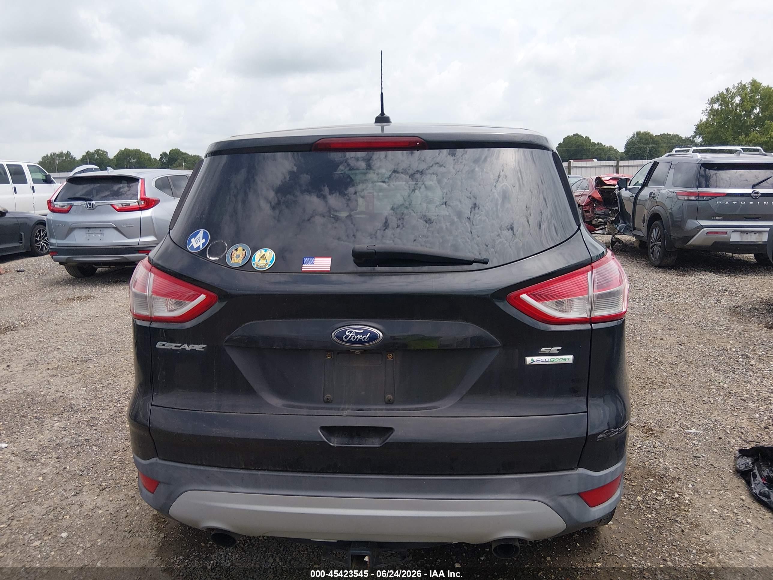 2014 Ford Escape Se Black vin: 1FMCU0G9XEUA06728