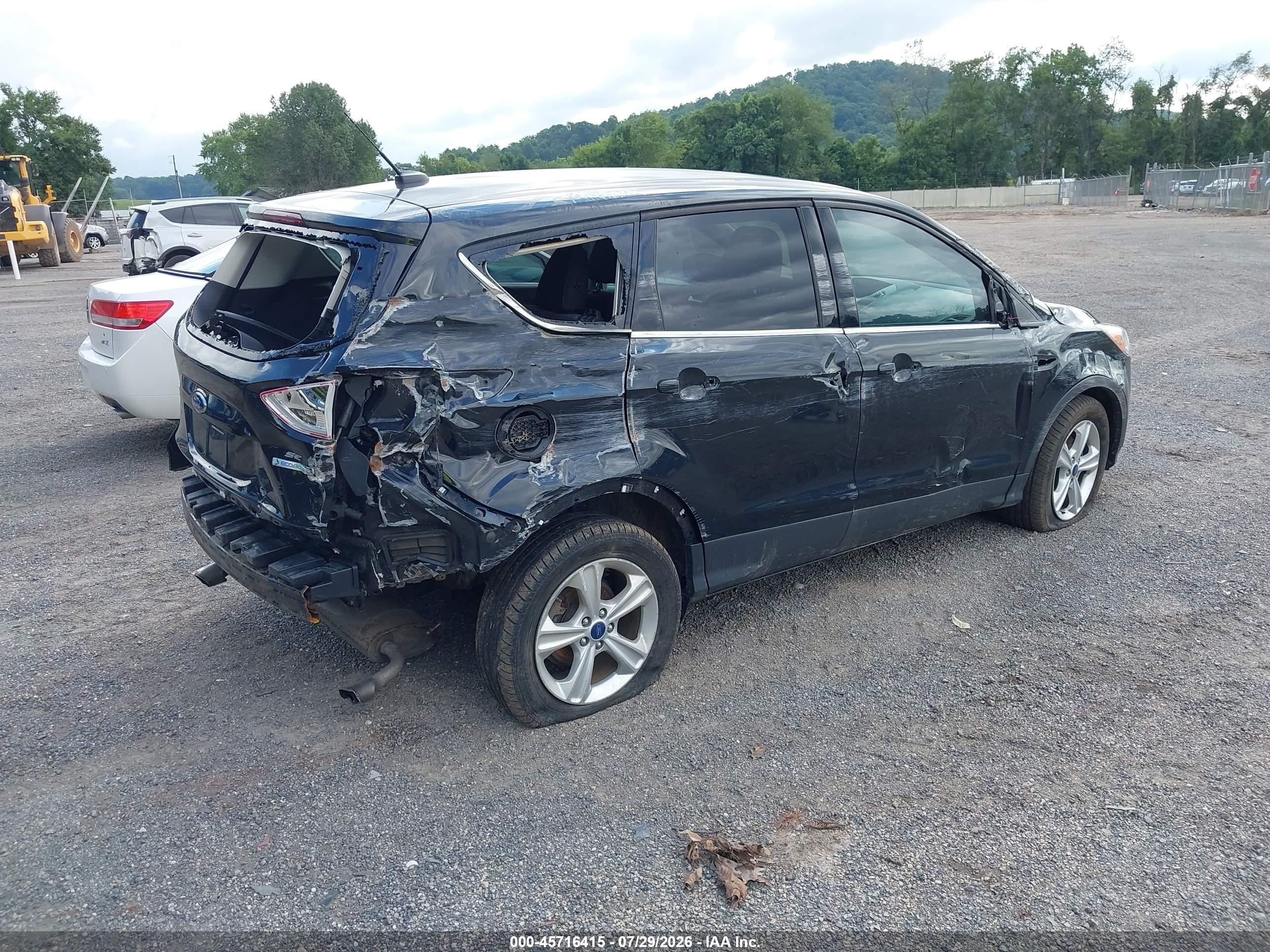 2014 Ford Escape Se Black vin: 1FMCU0G9XEUB27873