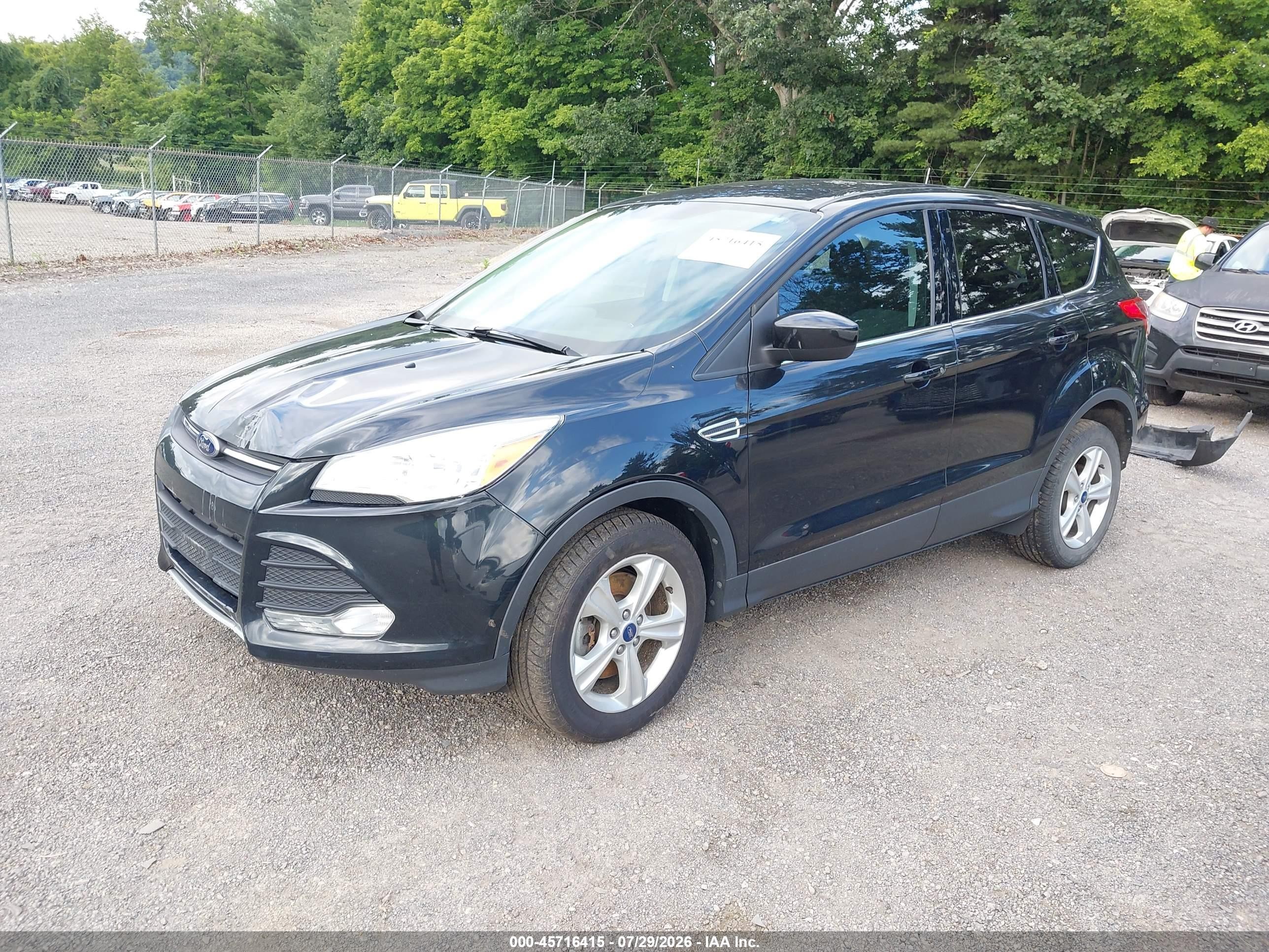 2014 Ford Escape Se Black vin: 1FMCU0G9XEUB27873
