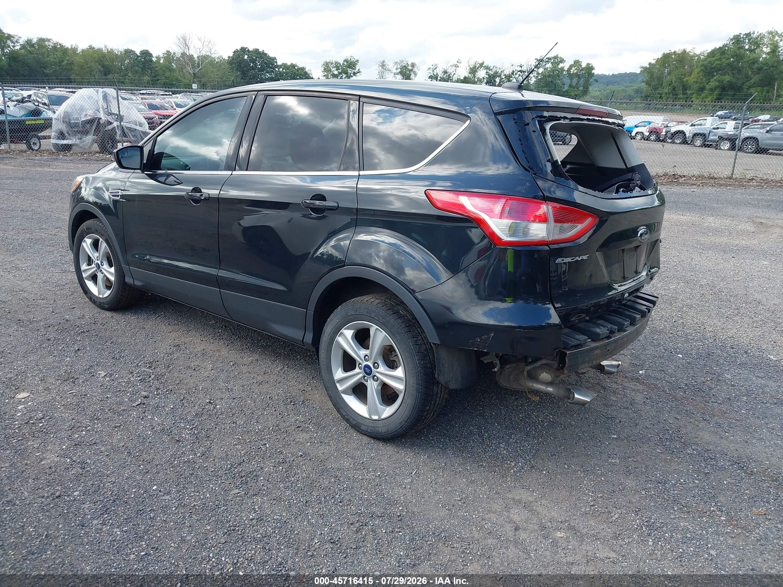 2014 Ford Escape Se Black vin: 1FMCU0G9XEUB27873