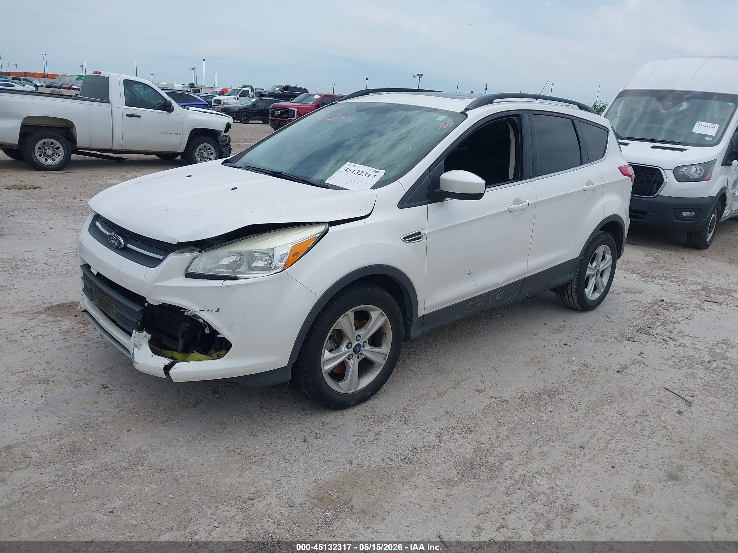 2014 Ford Escape Se White vin: 1FMCU0G9XEUC59502