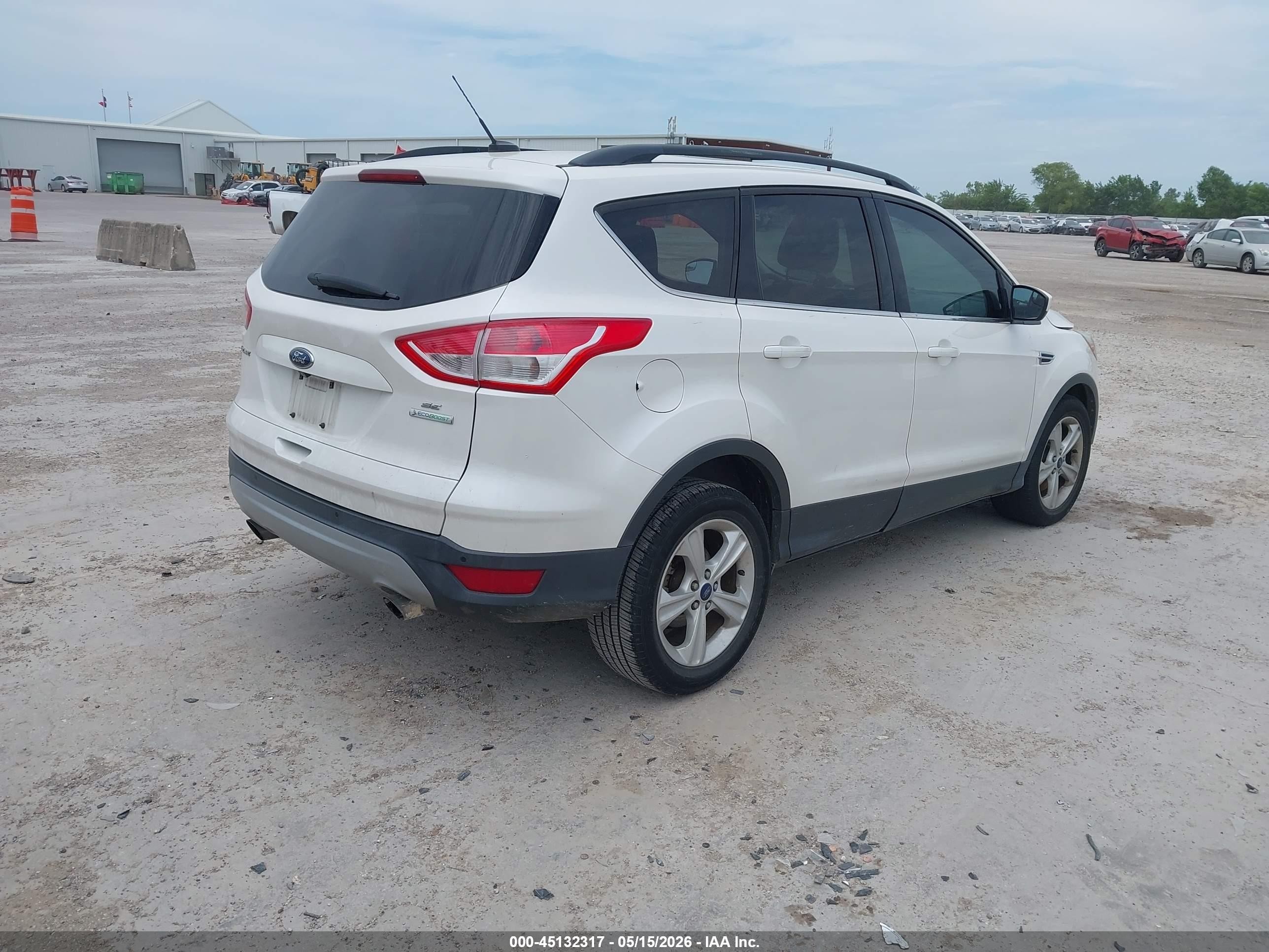 2014 Ford Escape Se White vin: 1FMCU0G9XEUC59502