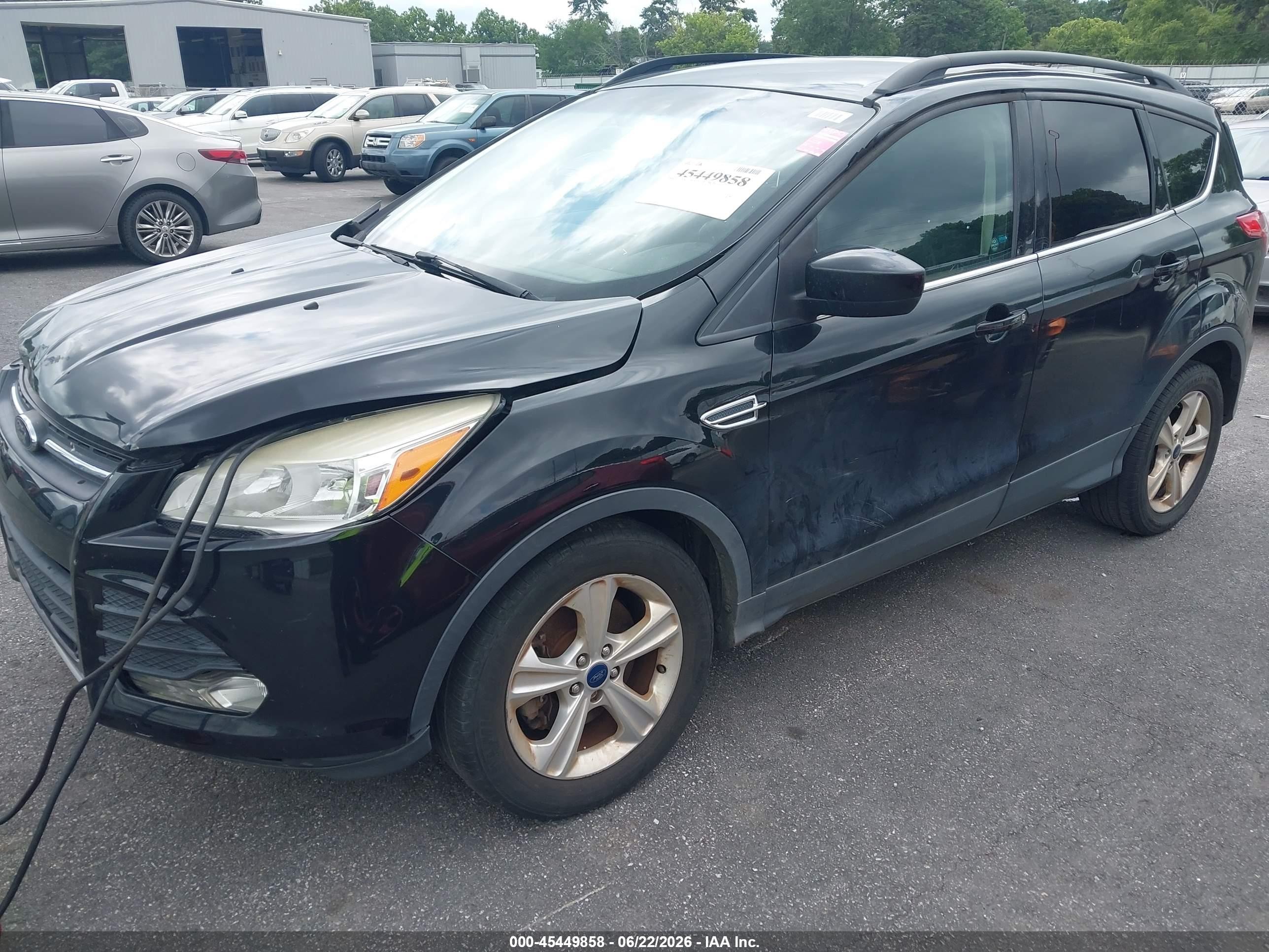 2014 Ford Escape Se Black vin: 1FMCU0G9XEUD93314
