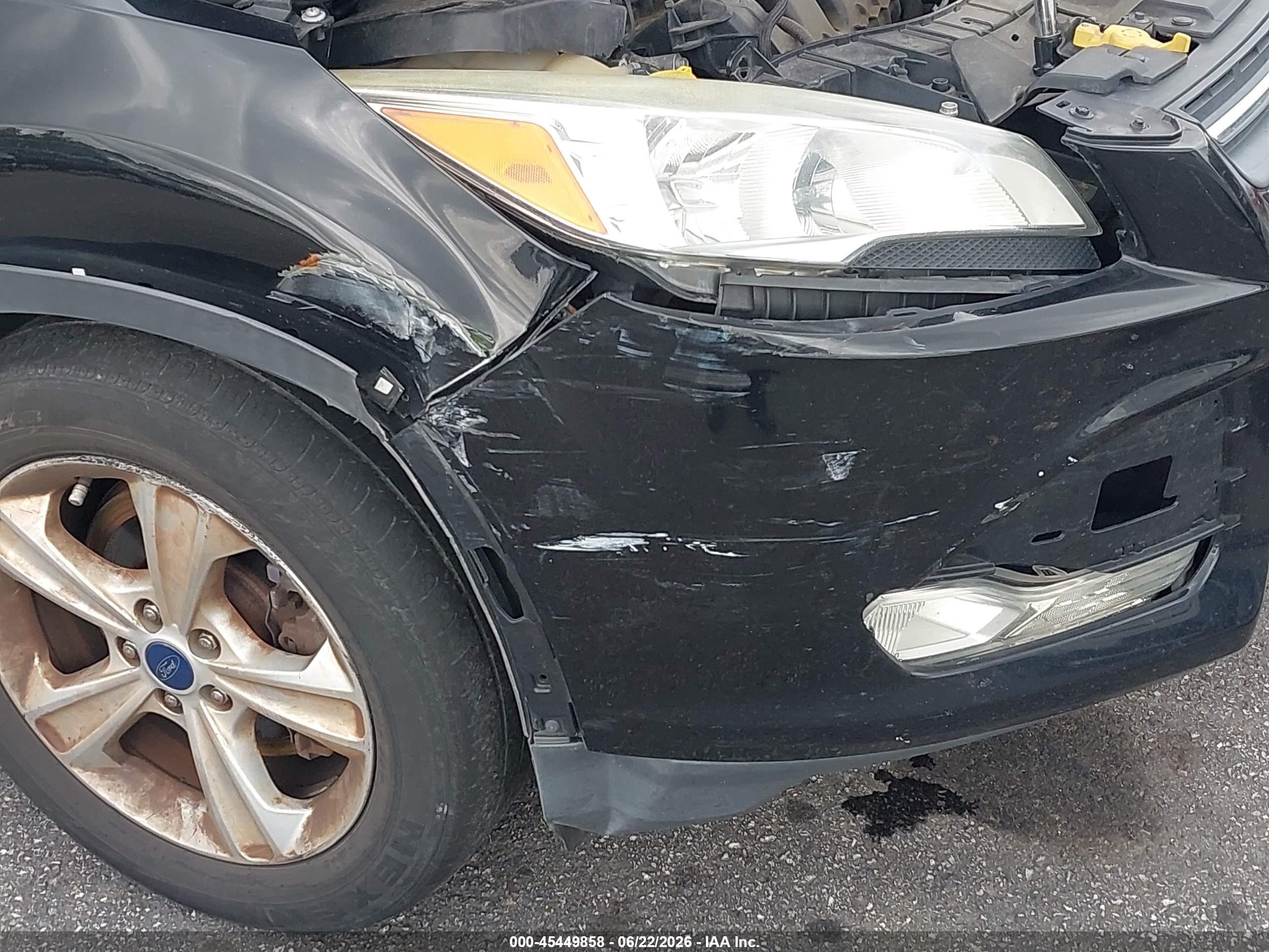 2014 Ford Escape Se Black vin: 1FMCU0G9XEUD93314