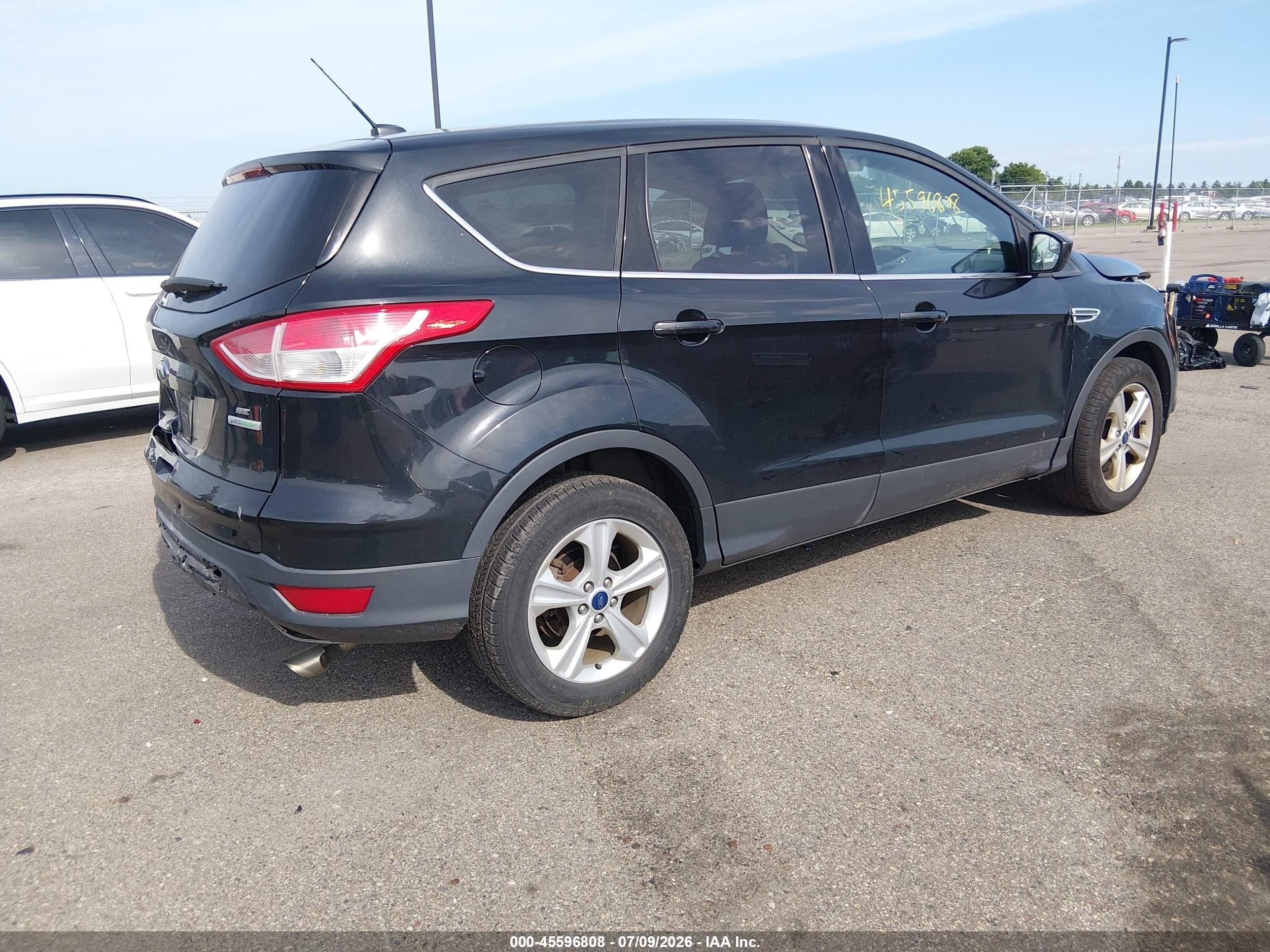 2014 Ford Escape Se Black vin: 1FMCU0G9XEUE40454