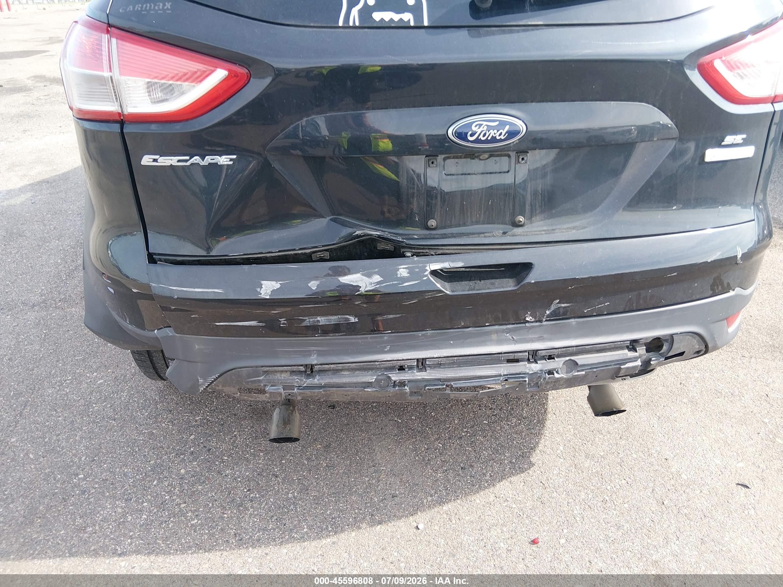 2014 Ford Escape Se Black vin: 1FMCU0G9XEUE40454