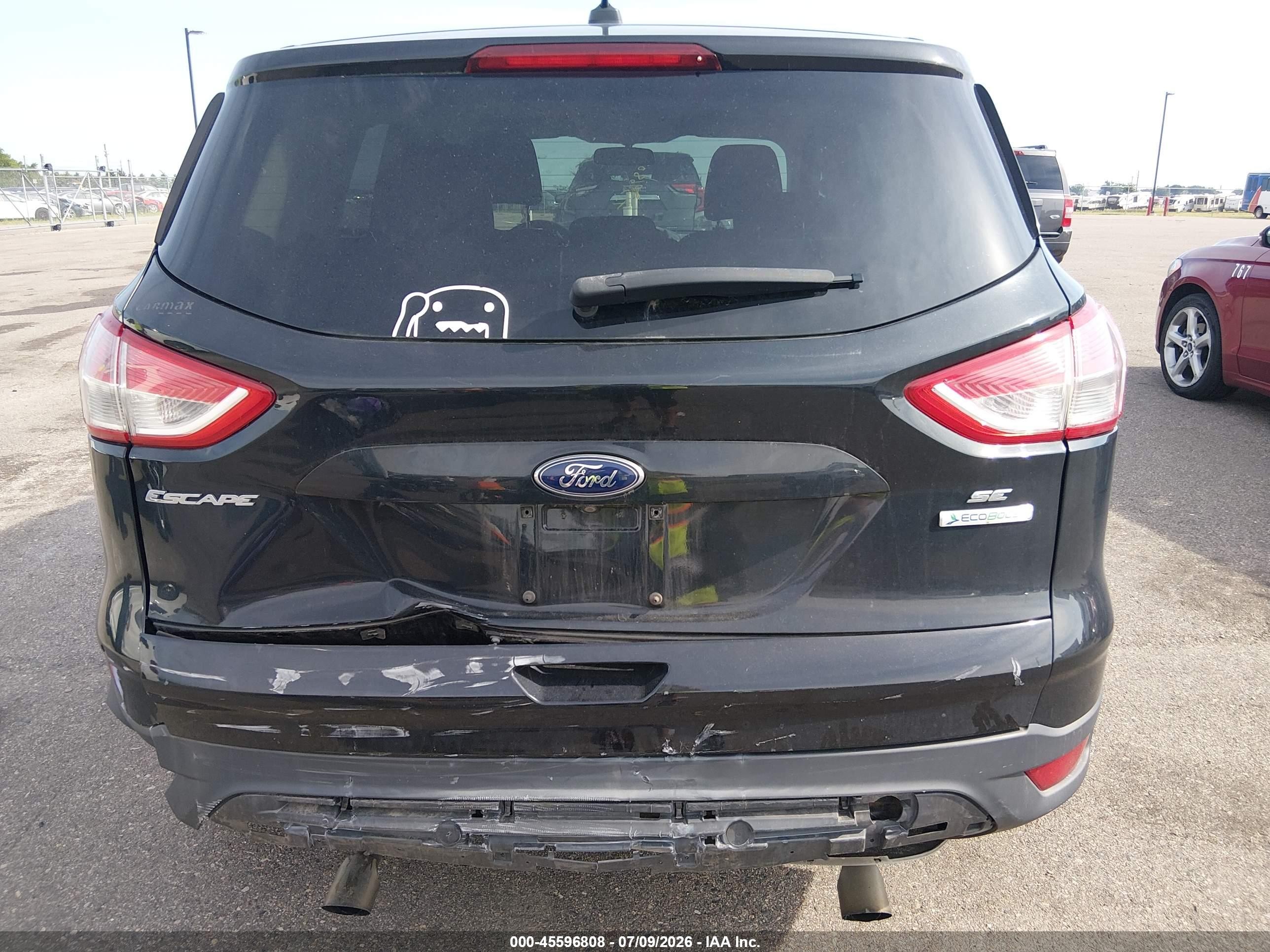 2014 Ford Escape Se Black vin: 1FMCU0G9XEUE40454