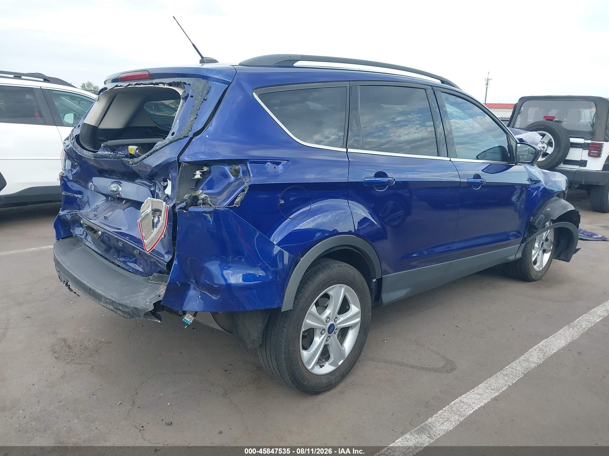 2016 Ford Escape Se Blue vin: 1FMCU0G9XGUB99806