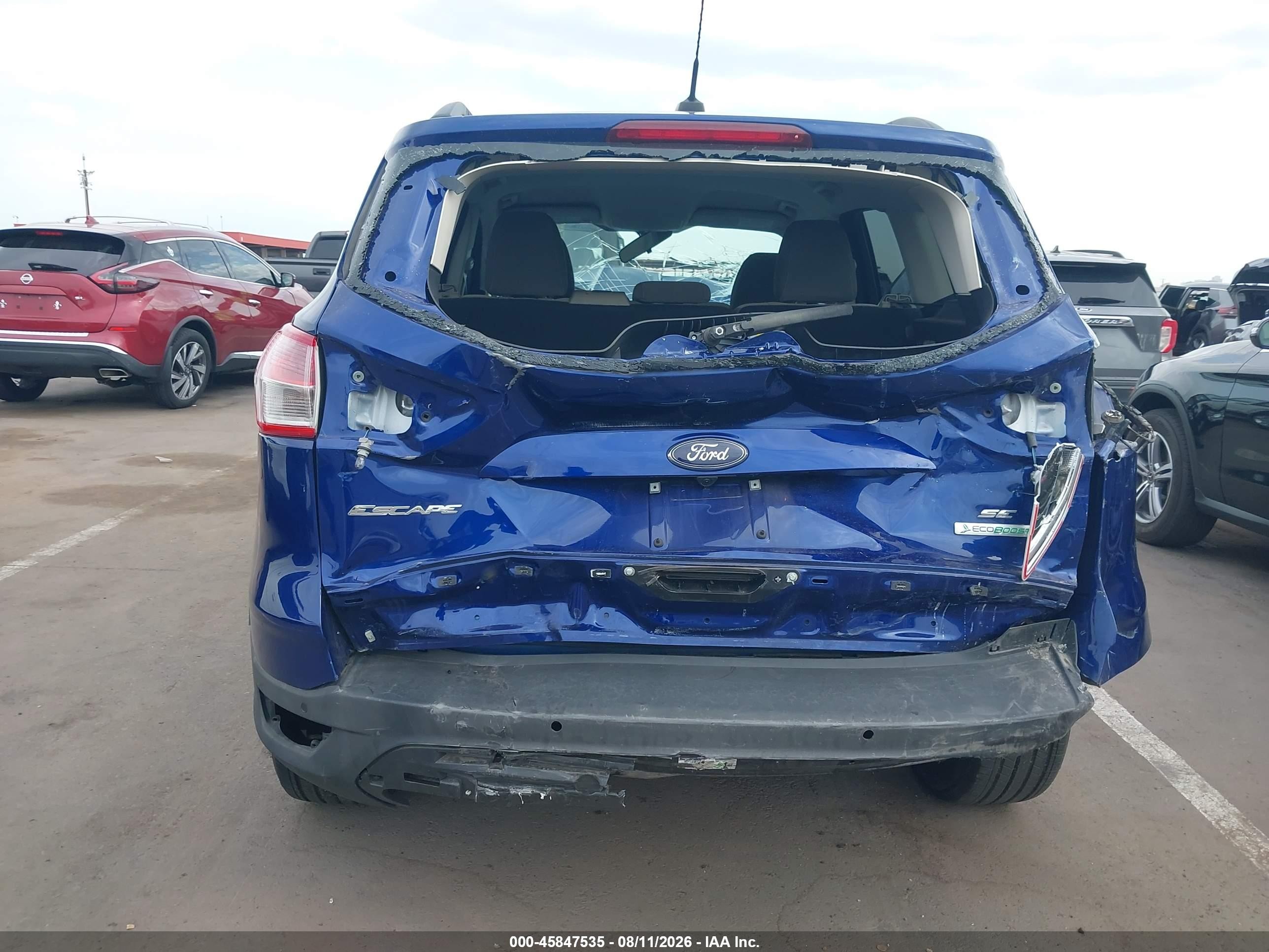 2016 Ford Escape Se Blue vin: 1FMCU0G9XGUB99806