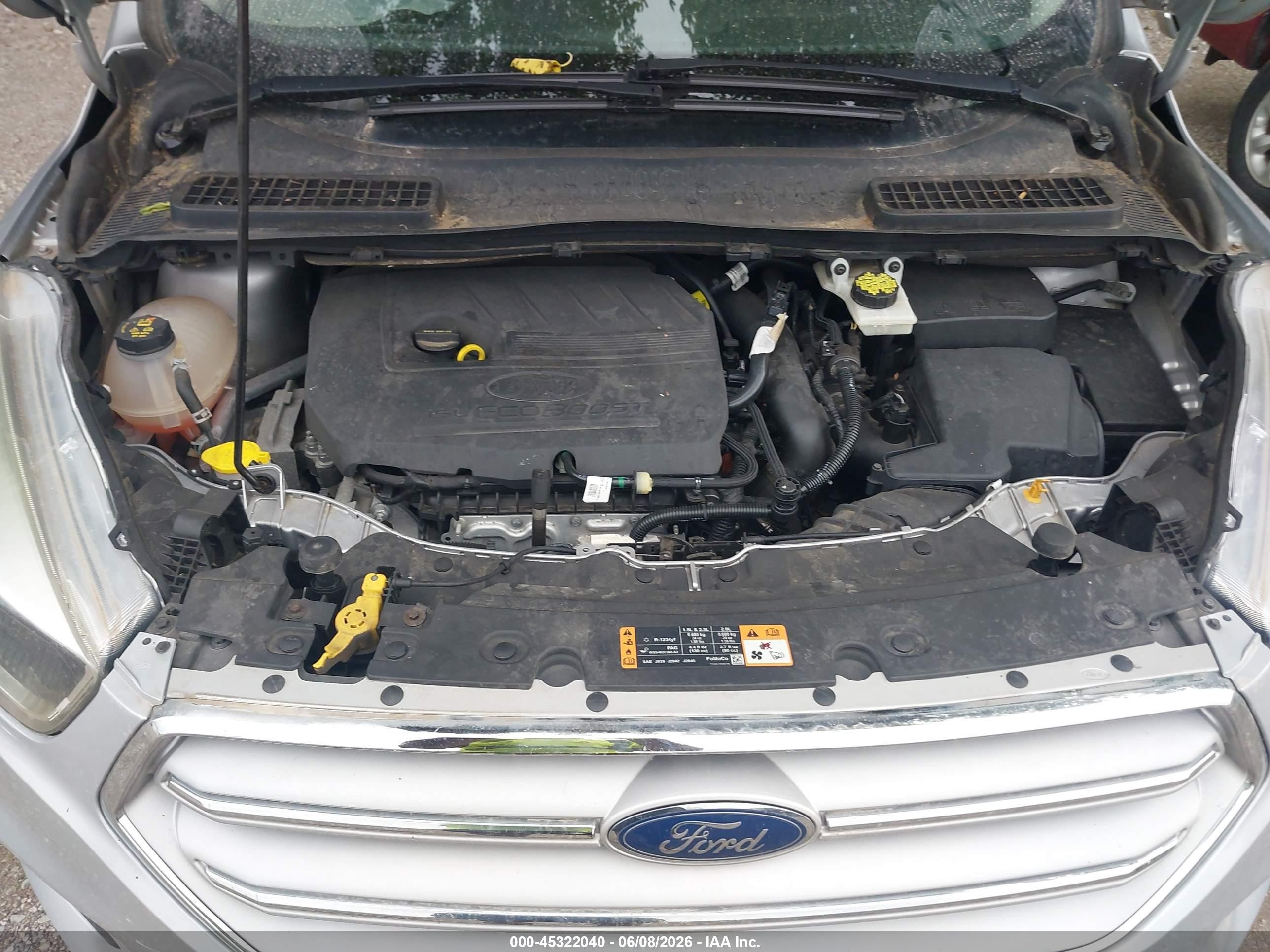 2017 Ford Escape Se Silver vin: 1FMCU0GD0HUB50975