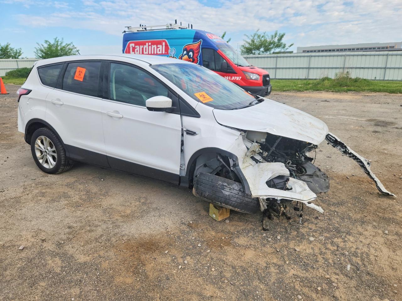 2017 Ford Escape Se White vin: 1FMCU0GD3HUE38733