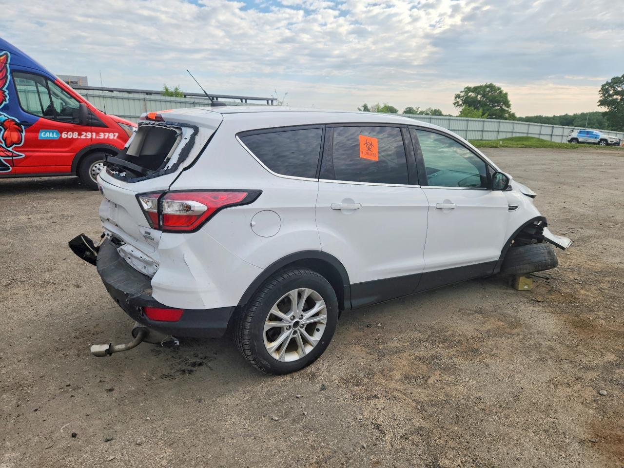 2017 Ford Escape Se White vin: 1FMCU0GD3HUE38733