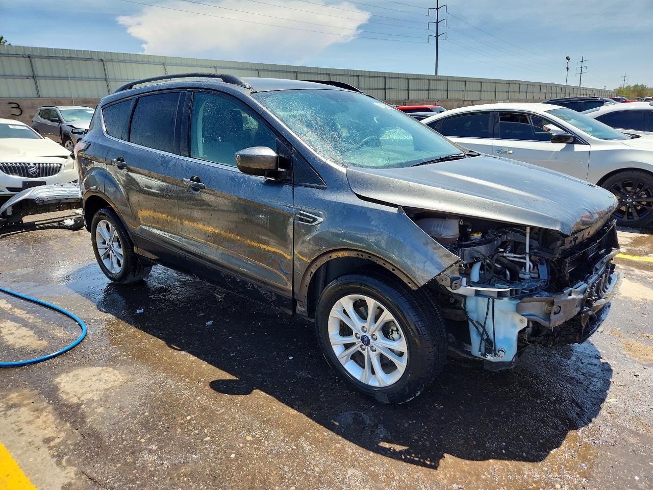 2017 Ford Escape Se Gray vin: 1FMCU0GD6HUC10922