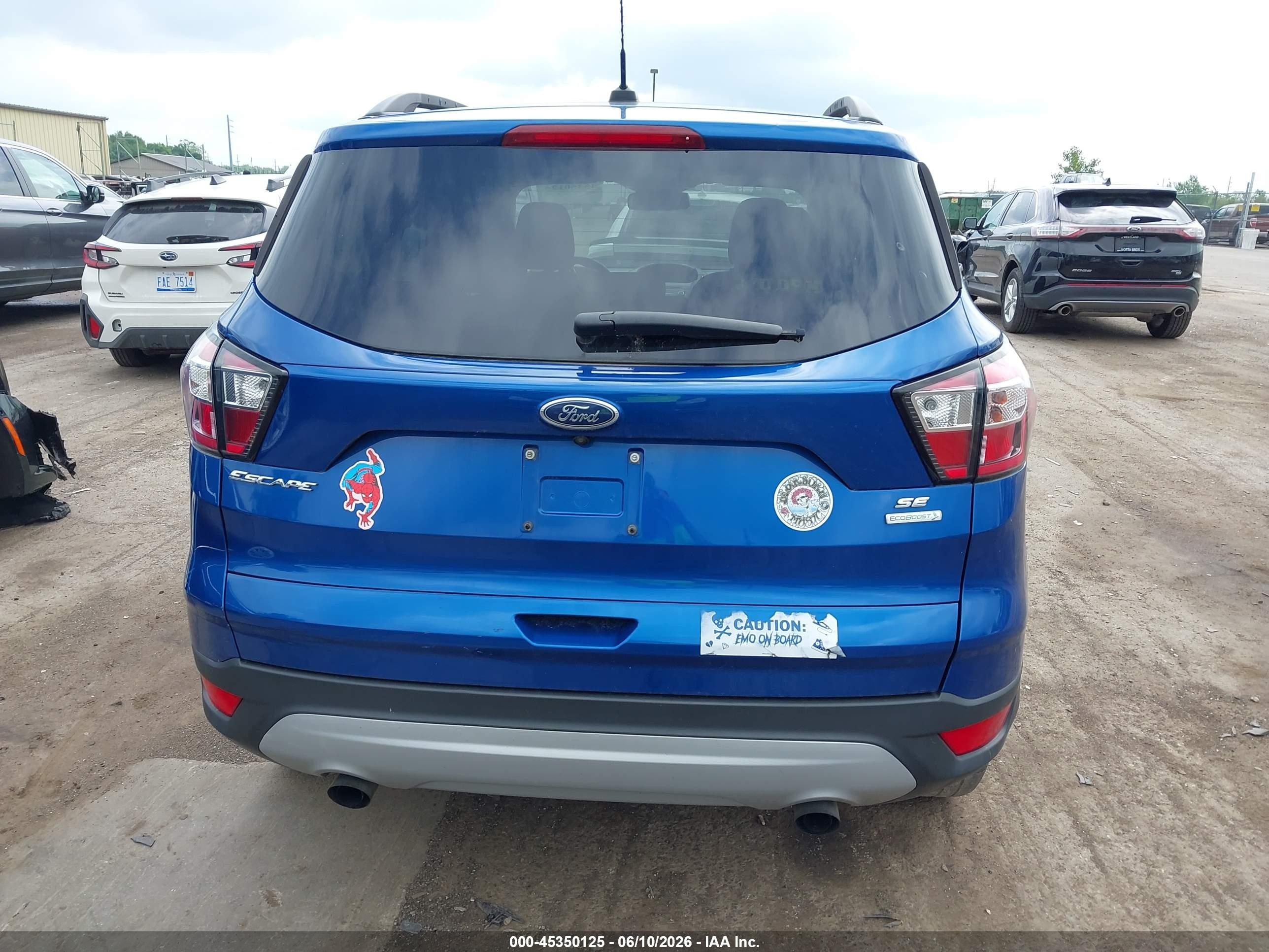 2018 Ford Escape Se Blue vin: 1FMCU0GD8JUB09080