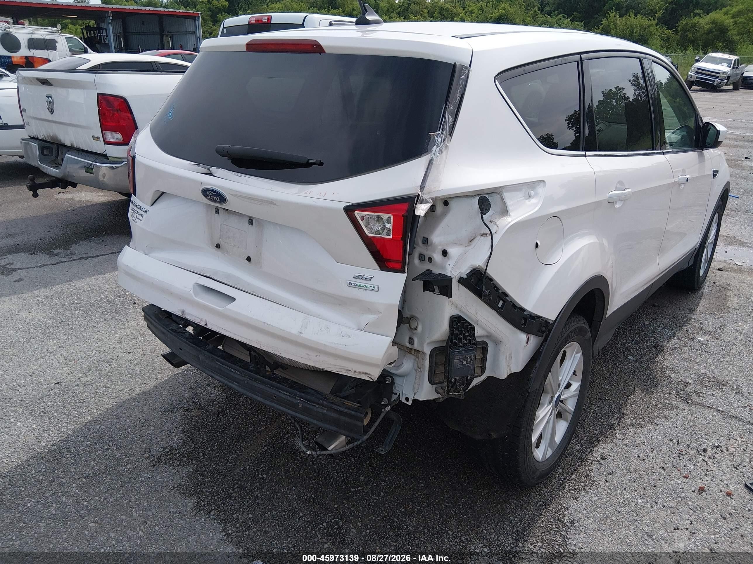 2019 Ford Escape Se White vin: 1FMCU0GD8KUA89494
