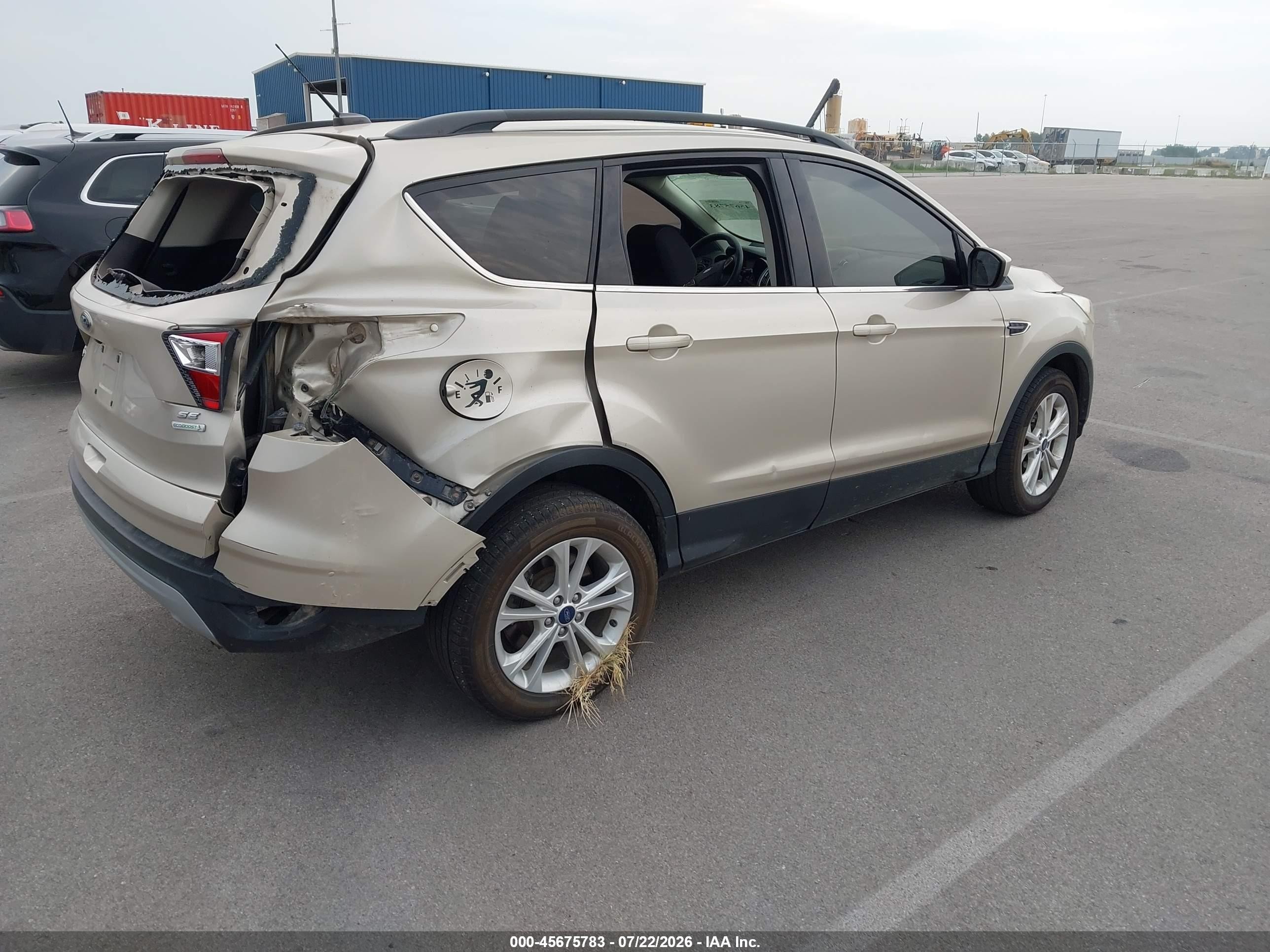 2017 Ford Escape Se Желто-коричневый vin: 1FMCU0GD9HUB80296