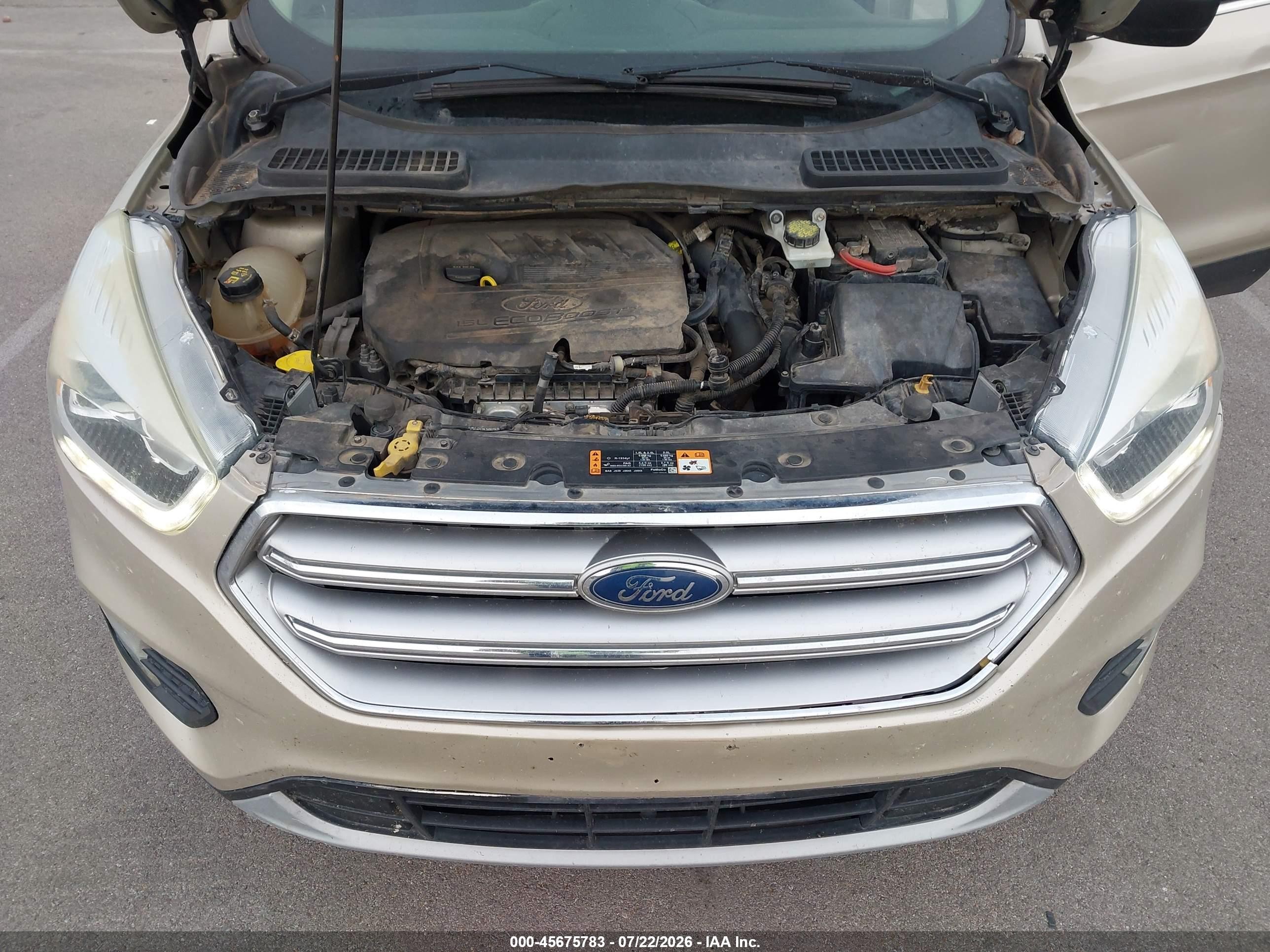 2017 Ford Escape Se Желто-коричневый vin: 1FMCU0GD9HUB80296