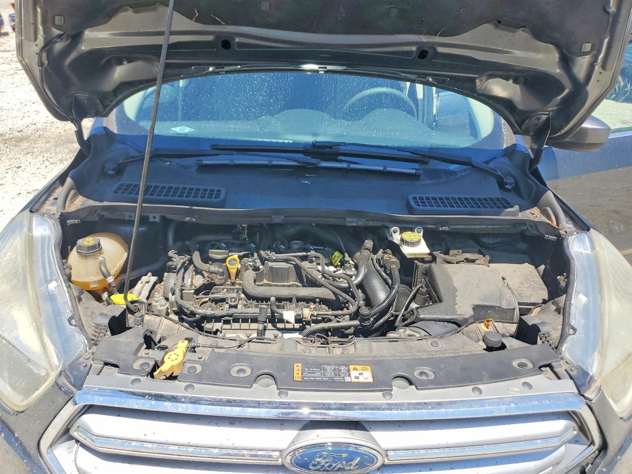 2017 Ford Escape Se Gray vin: 1FMCU0GD9HUE05512