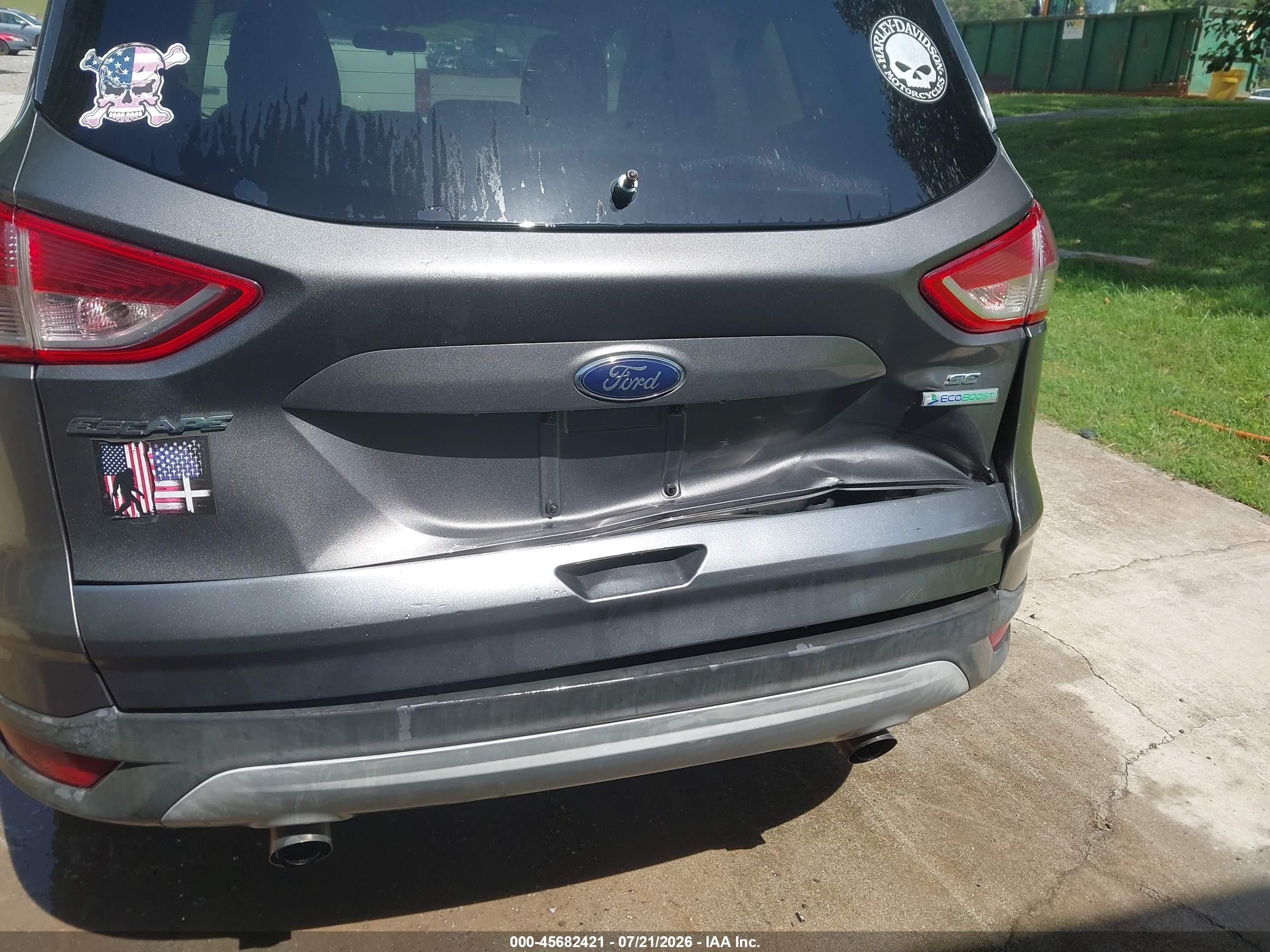 2013 Ford Escape Se Gray vin: 1FMCU0GX0DUC92618