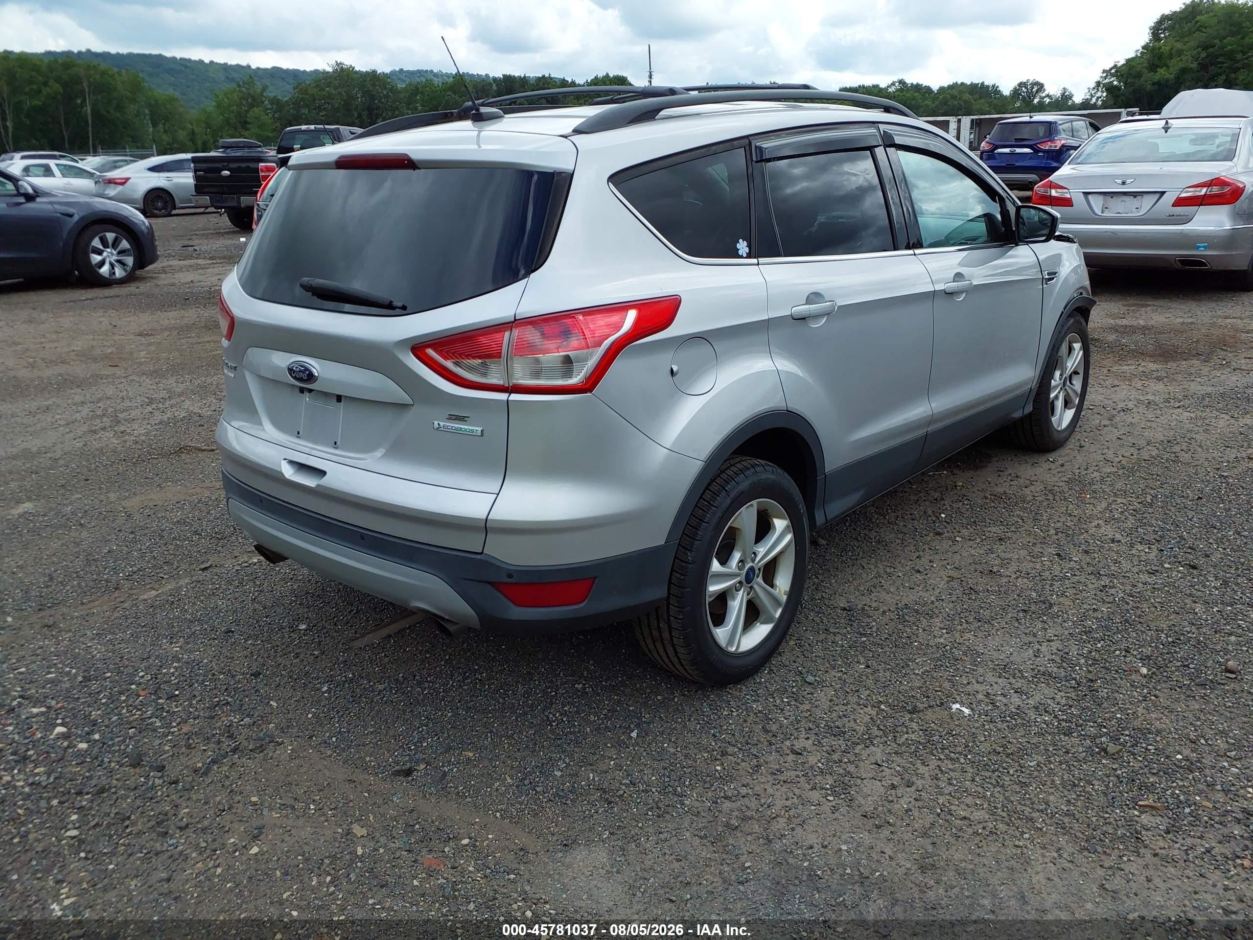2014 Ford Escape Se Silver vin: 1FMCU0GX0EUA42619