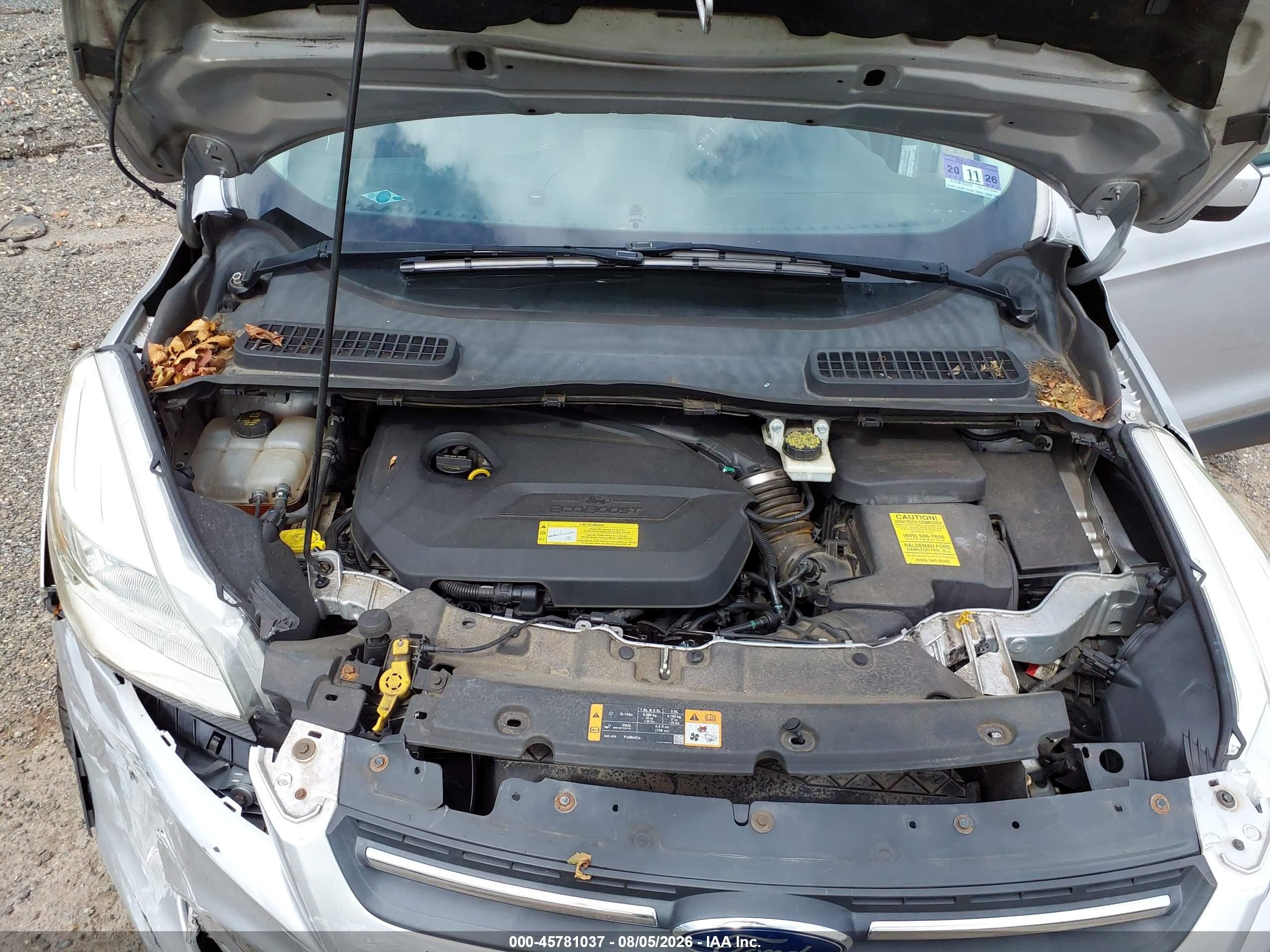 2014 Ford Escape Se Silver vin: 1FMCU0GX0EUA42619