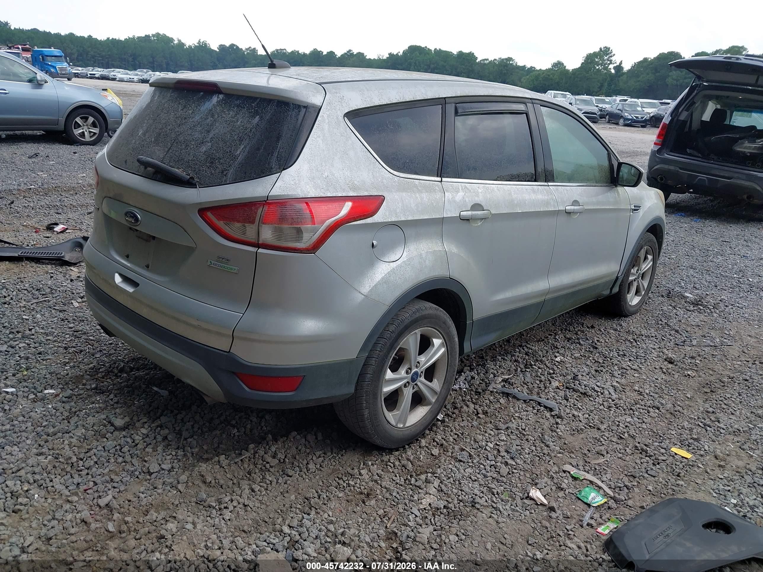 2014 Ford Escape Se Silver vin: 1FMCU0GX0EUB11132