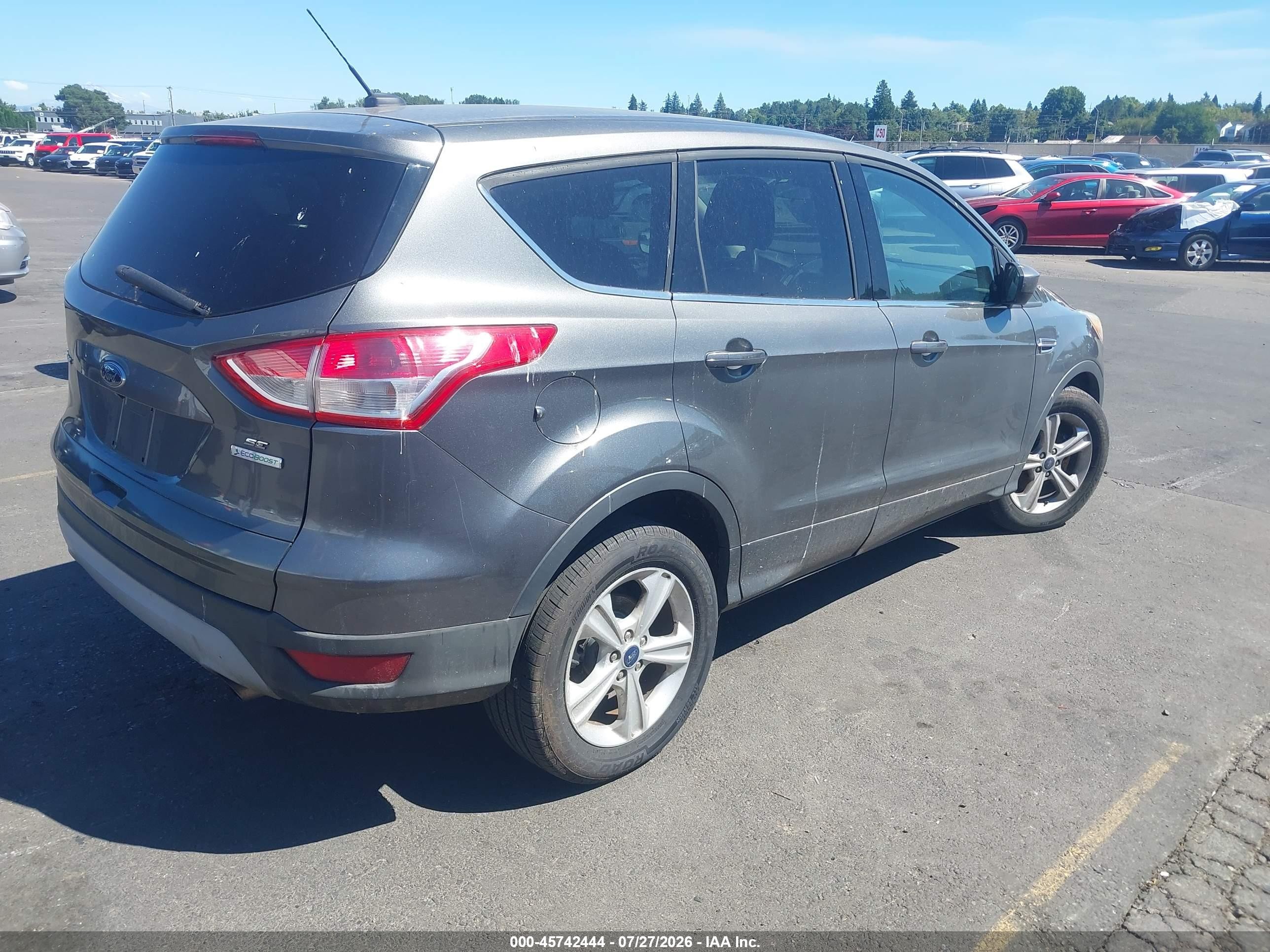 2014 Ford Escape Se Gray vin: 1FMCU0GX0EUB23765