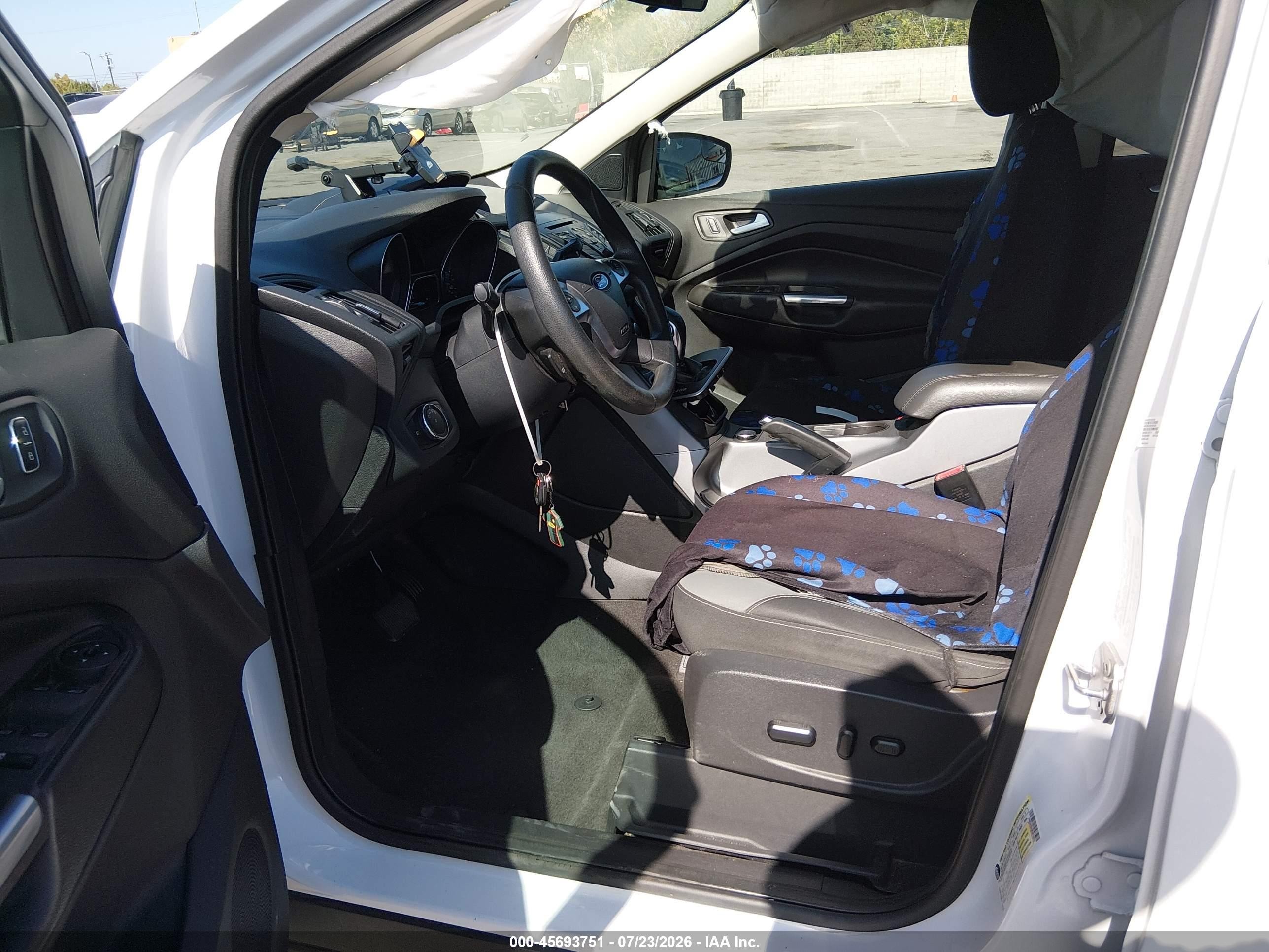 2014 Ford Escape Se White vin: 1FMCU0GX0EUB72612