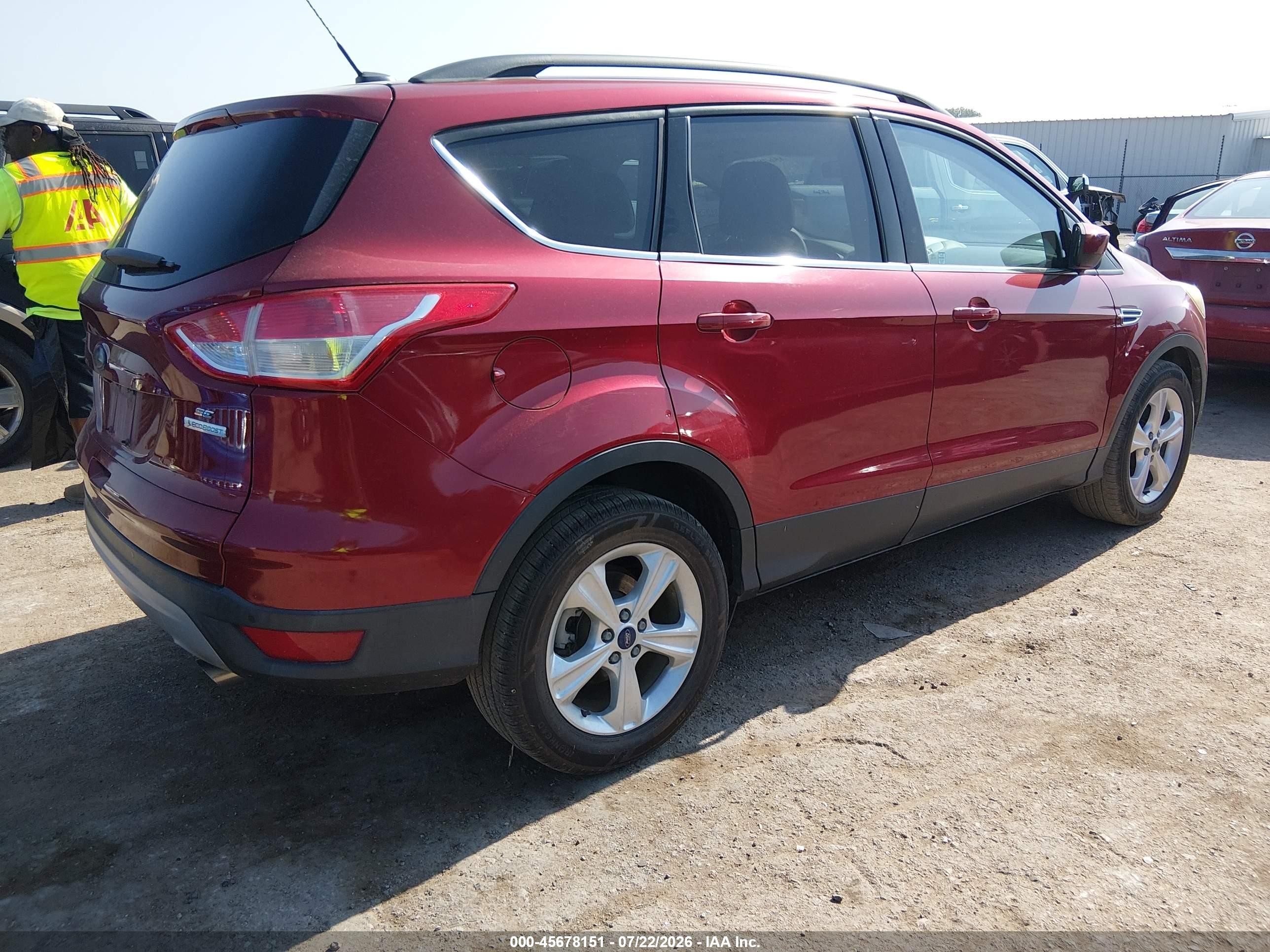 2014 Ford Escape Se Бордовый vin: 1FMCU0GX0EUC44537
