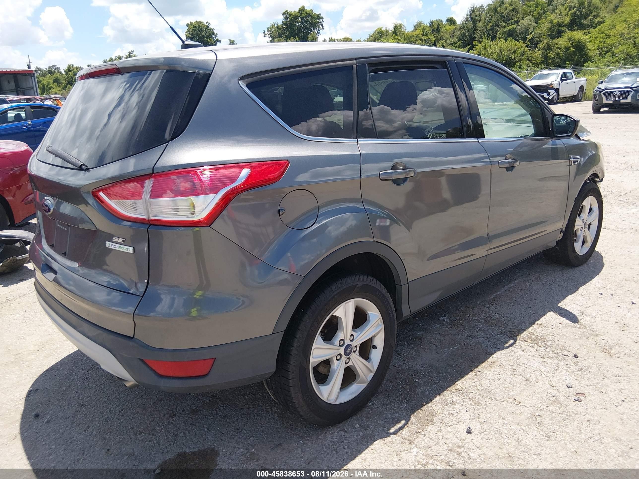 2014 Ford Escape Se Gray vin: 1FMCU0GX0EUD77380