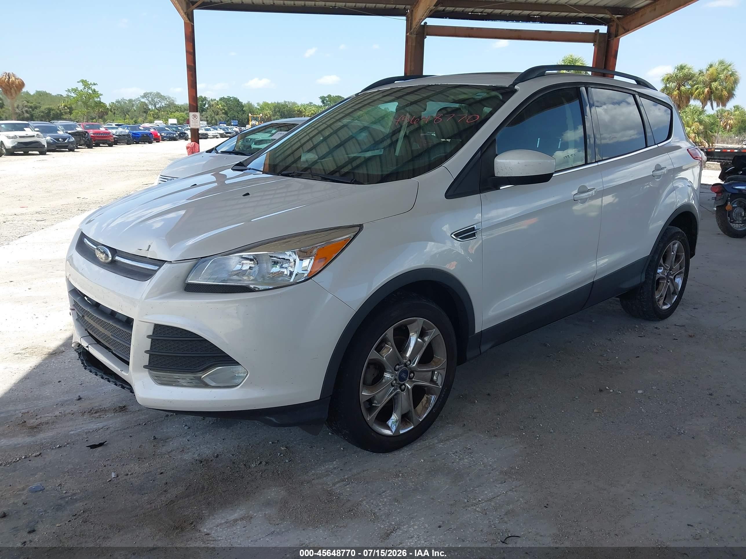 2014 Ford Escape Se White vin: 1FMCU0GX0EUE20941