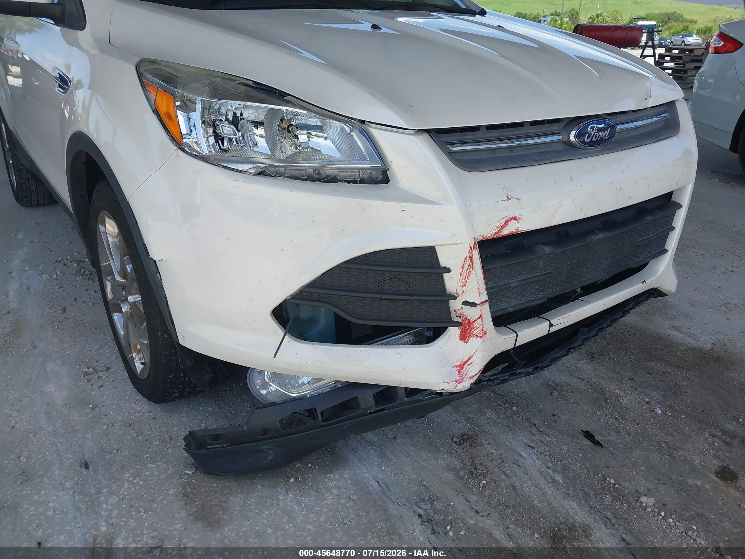 2014 Ford Escape Se White vin: 1FMCU0GX0EUE20941