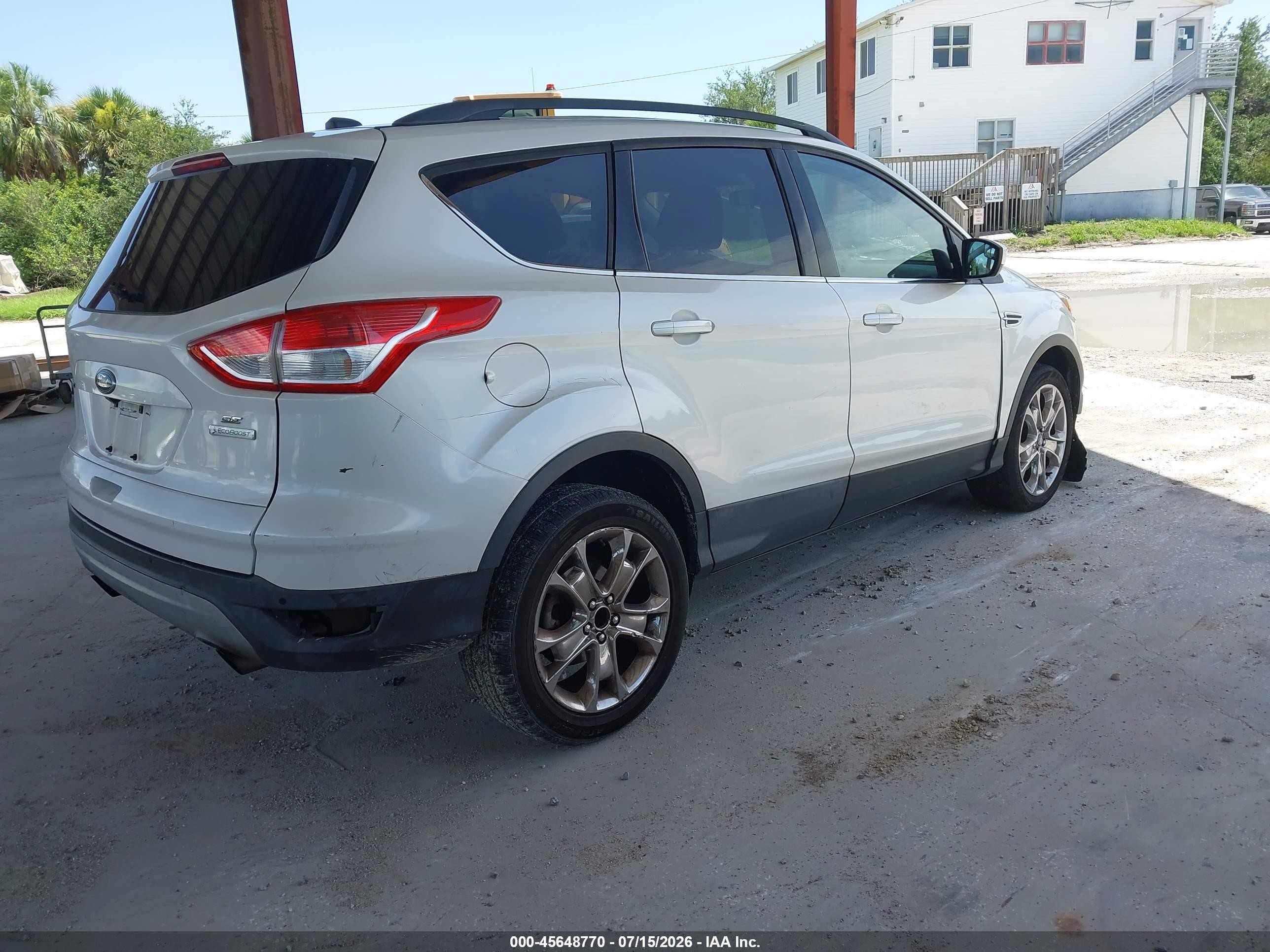 2014 Ford Escape Se White vin: 1FMCU0GX0EUE20941