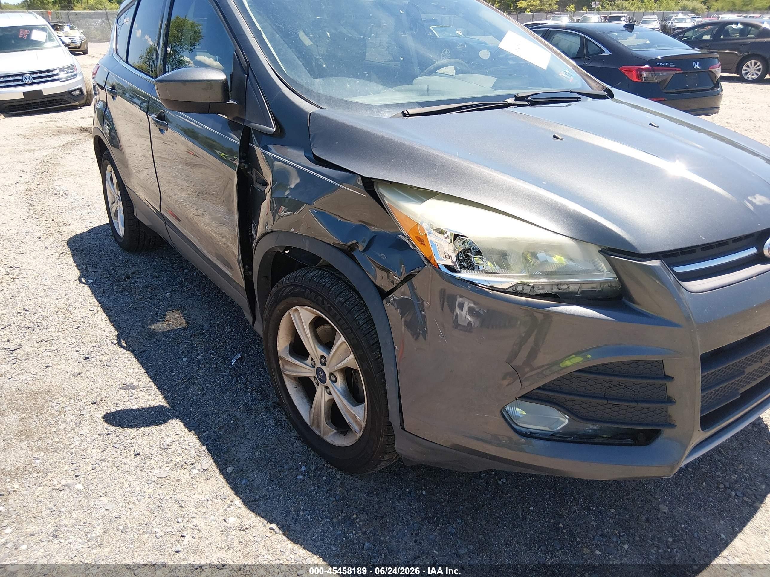 2015 Ford Escape Se Gray vin: 1FMCU0GX0FUA02557