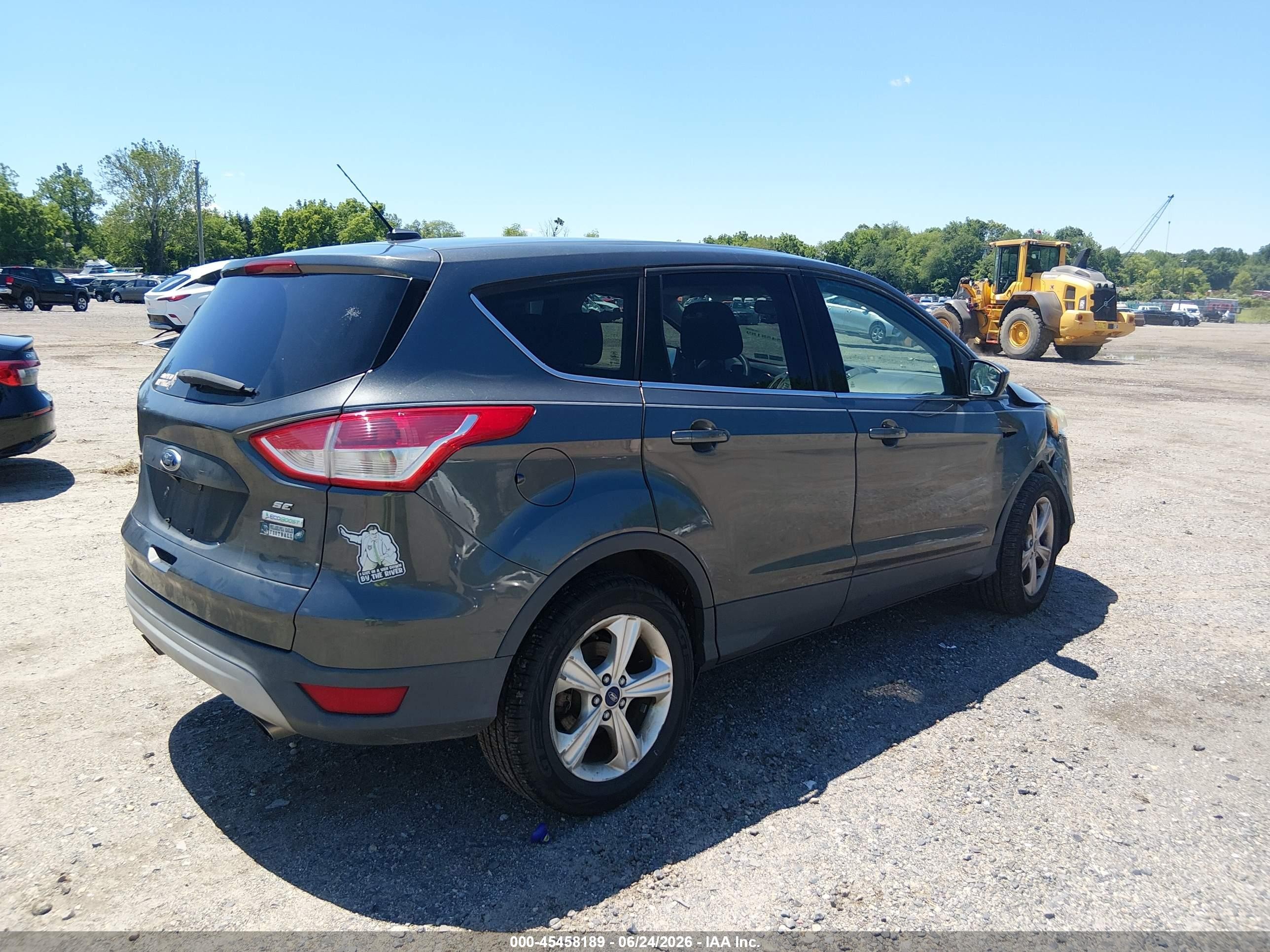 2015 Ford Escape Se Gray vin: 1FMCU0GX0FUA02557