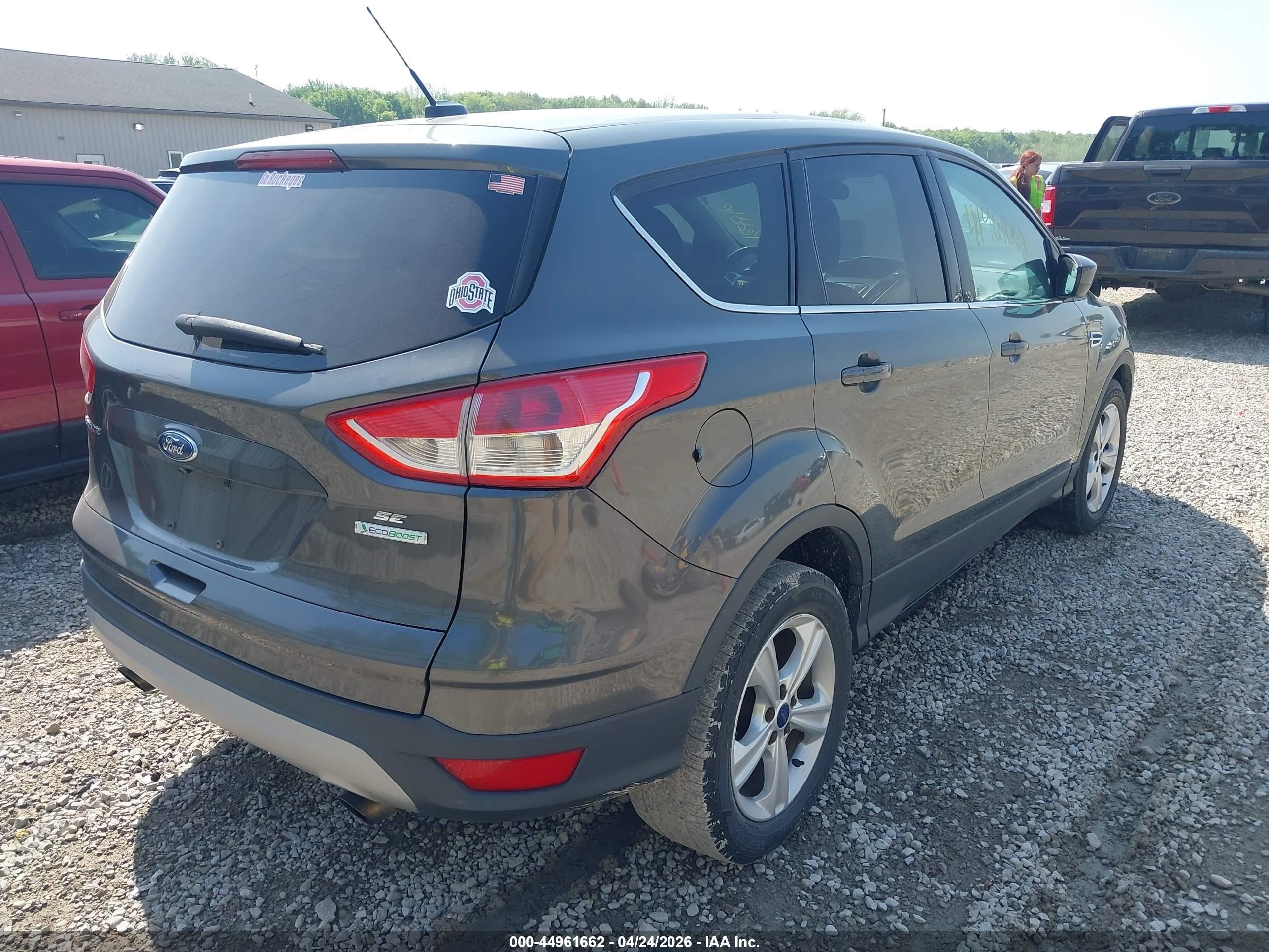 2015 Ford Escape Se Gray vin: 1FMCU0GX0FUA40970