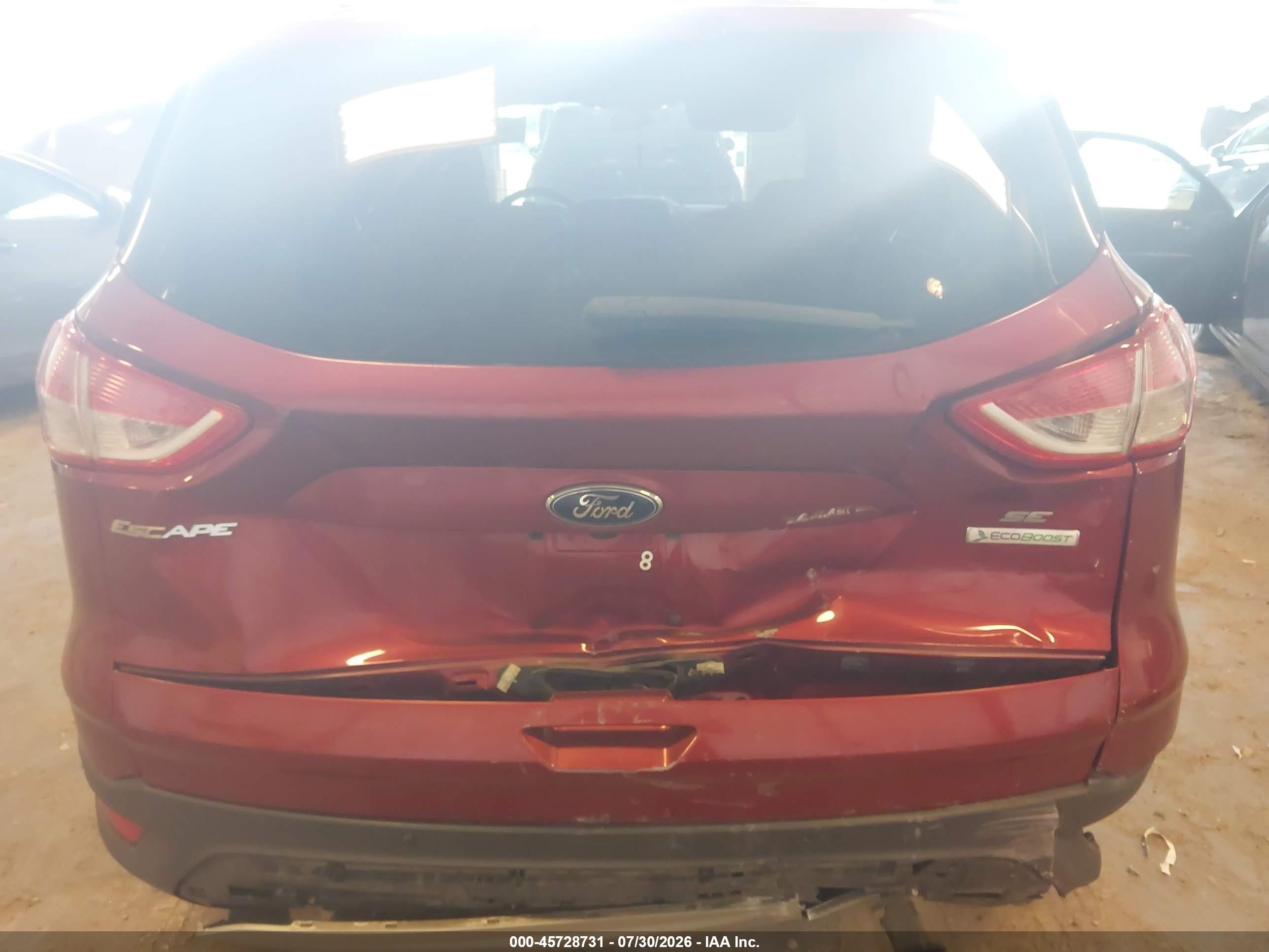 2016 Ford Escape Se Red vin: 1FMCU0GX0GUA52084